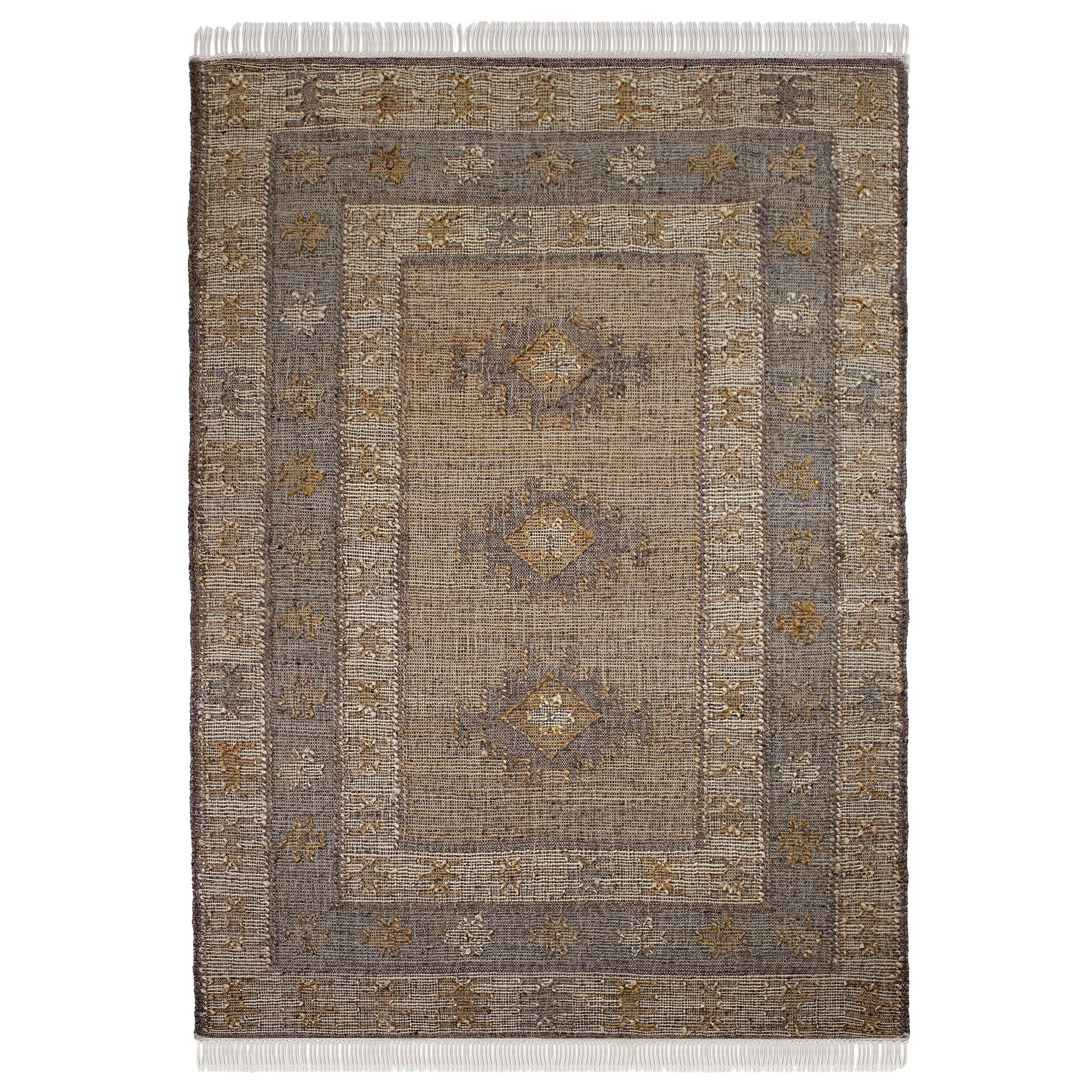 Flachgewebe-Teppich Kelim-Stern Natur 140 x 200 cm - BERMEO | Kadima - Bild 1