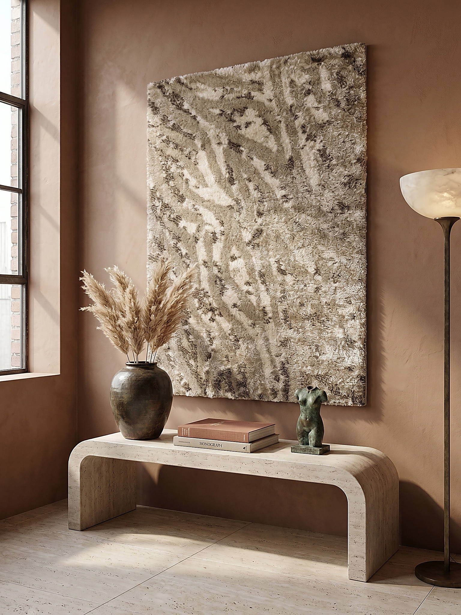 Shaggy-Teppich Tiermotiv Natur 120 x 170 cm - DOVEL | Kadima Design - Bild 1