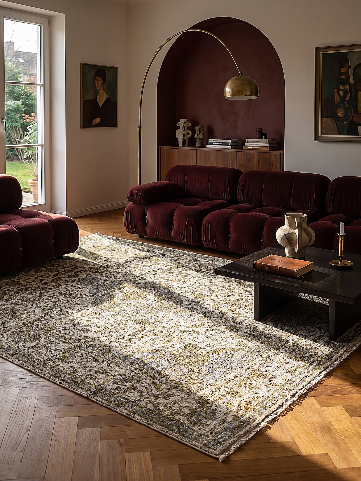 Teppich Orient Erdtöne-Grün 200 x 300 cm - ADUR Kadima Design