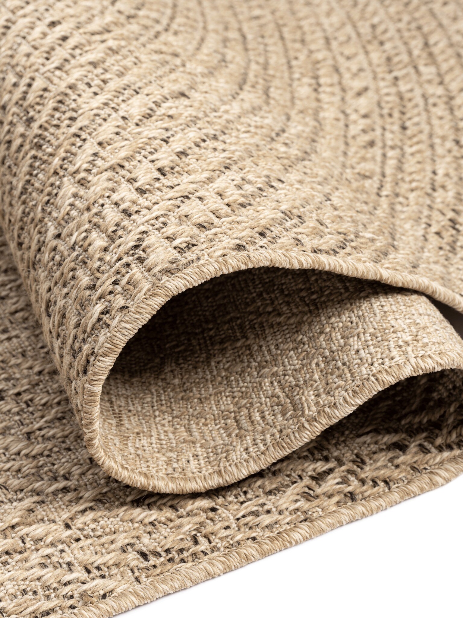 Flachgewebe-Teppich Pflegeleicht Natur 160x160 cm - CORDEV
