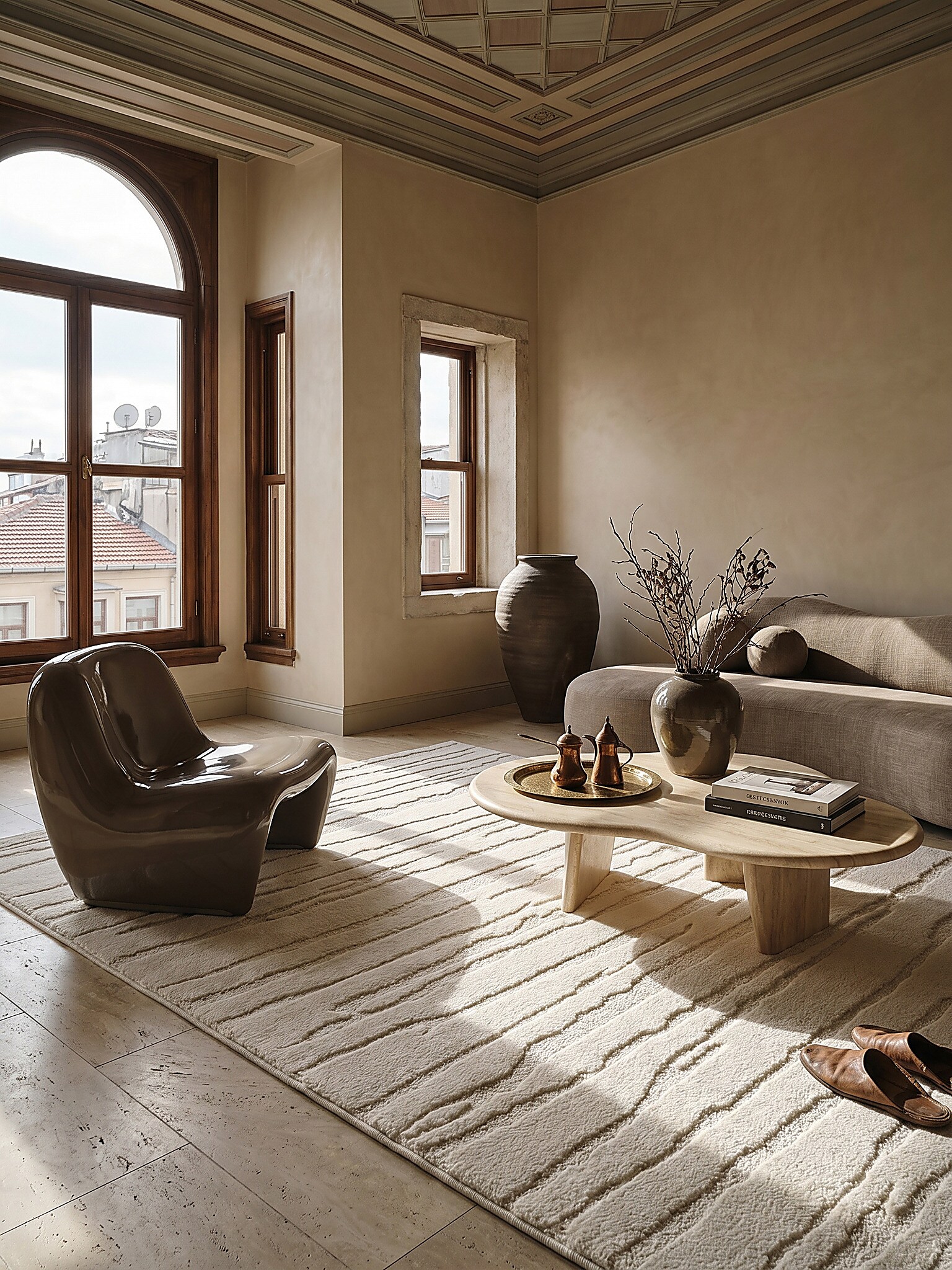 Teppich Pflegeleicht Creme 240x340 cm - CETINA | Kadima Design - Bild 1