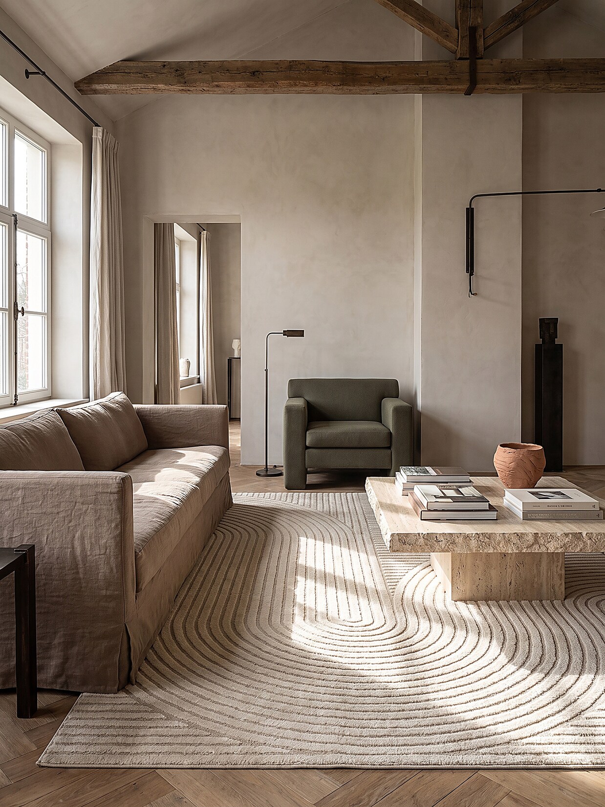 Teppich Pflegeleicht Beige 300x400 cm - CETINA Kadima Design