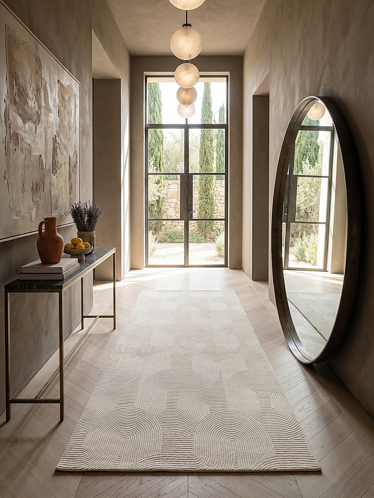 Läufer Antirutsch Creme 80x300 cm - DALAR Kadima Design