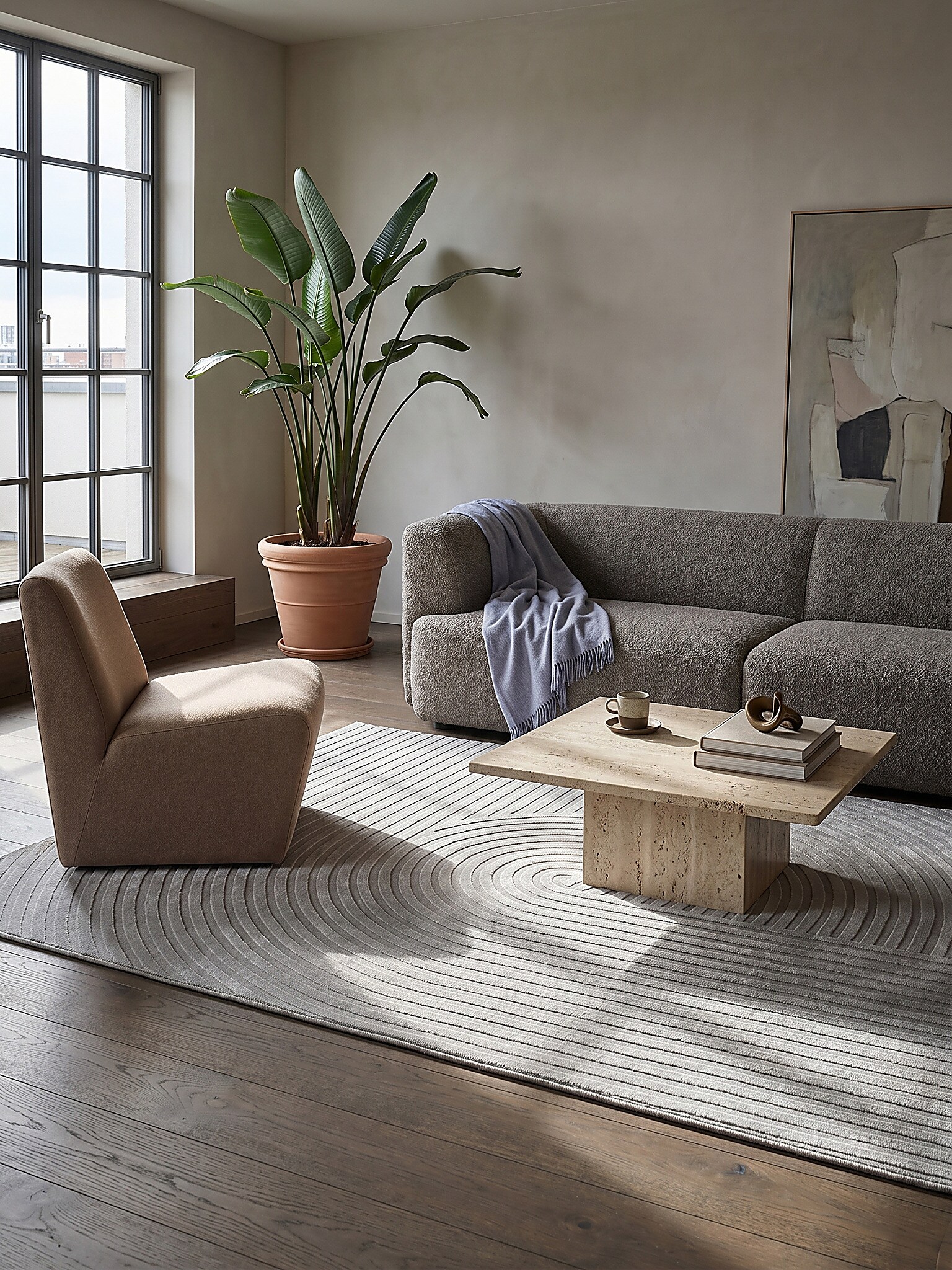 Teppich Polyester Grau 120x170 cm - ERESMA | Kadima Design - Bild 1