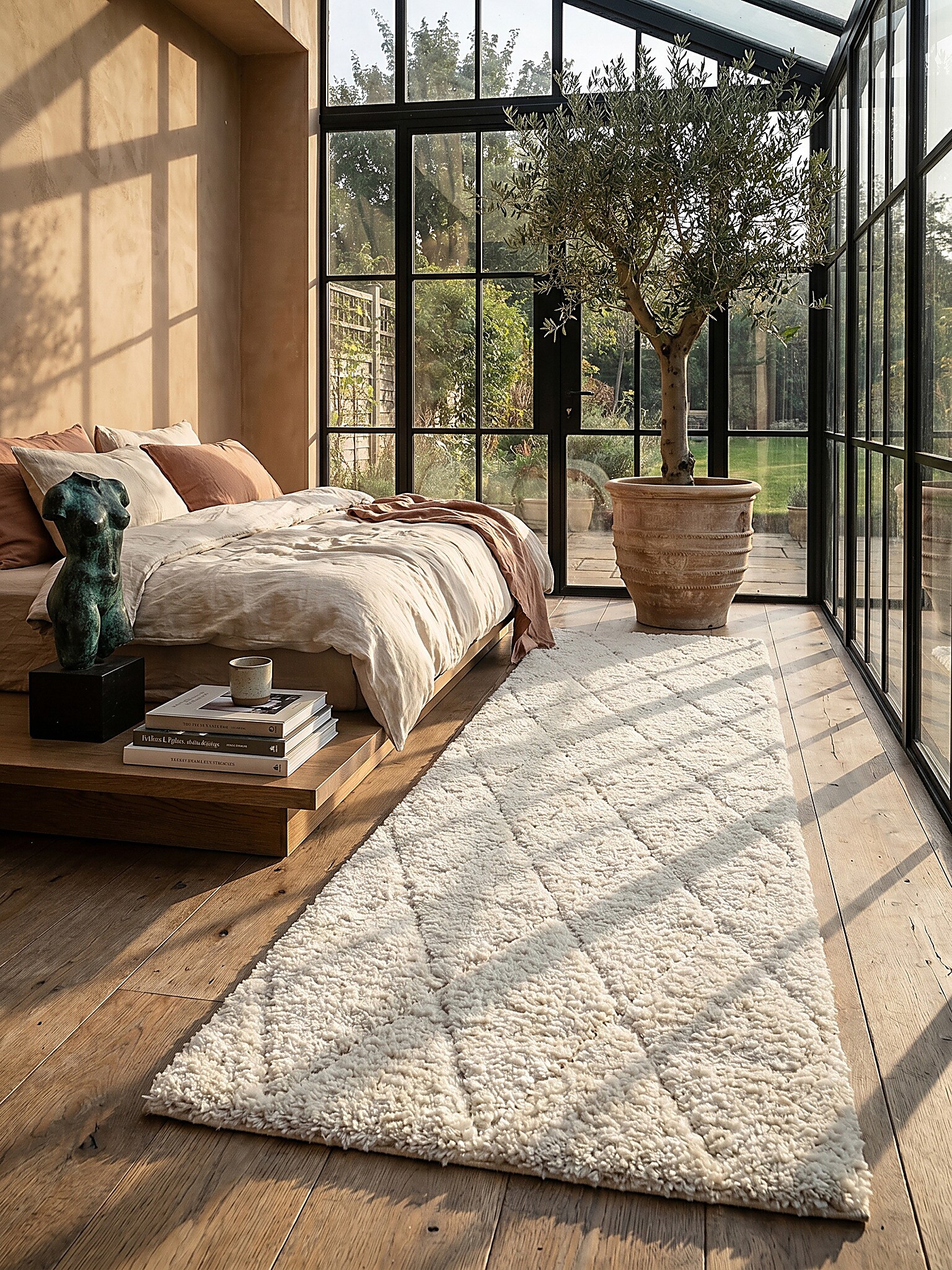Shaggy-Teppich Pflegeleicht Creme 80x150 cm - ATRIO | Kadima Design - Bild 1