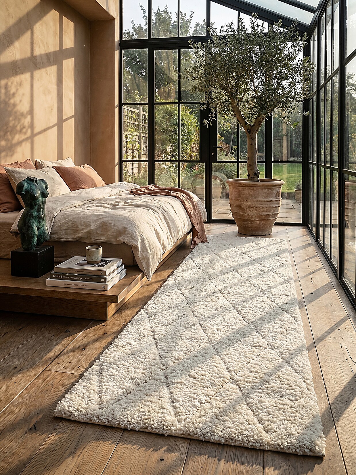 Shaggy-Teppich Pflegeleicht Creme 80x150 cm - ATRIO Kadima Design