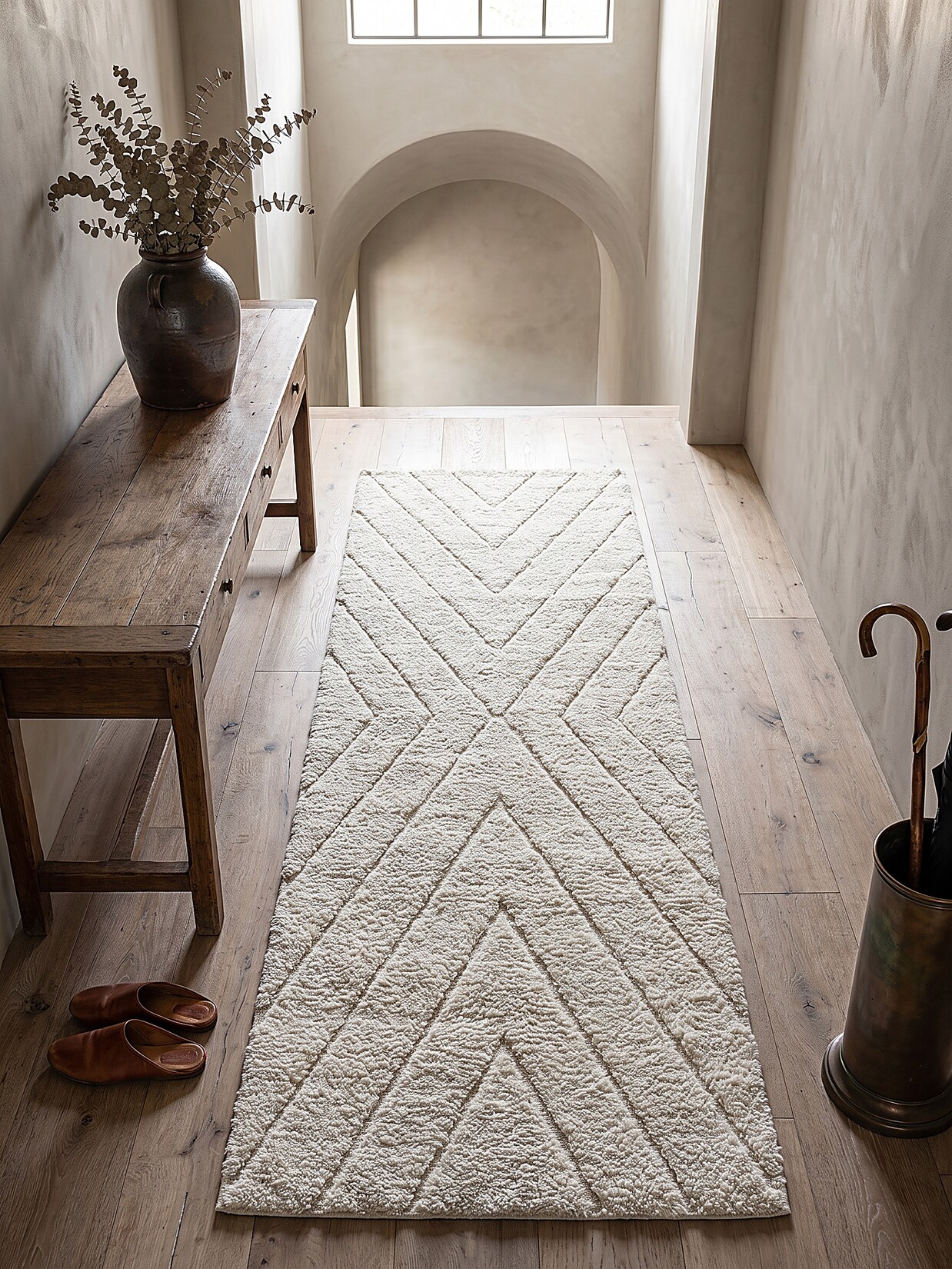 Shaggy-Teppich Pflegeleicht Creme 80x150 cm - ATRIO Kadima Design