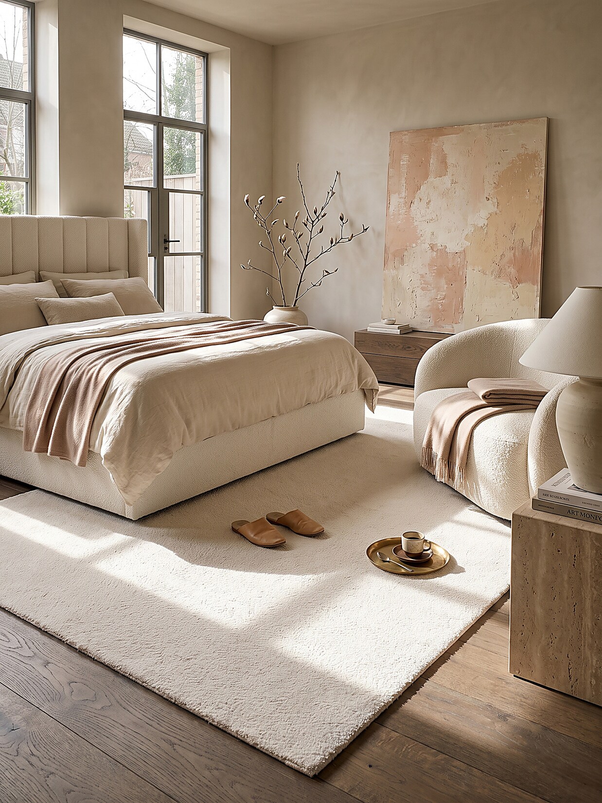 Teppich Antirutsch Creme 160x220 cm - ALDAN Kadima Design