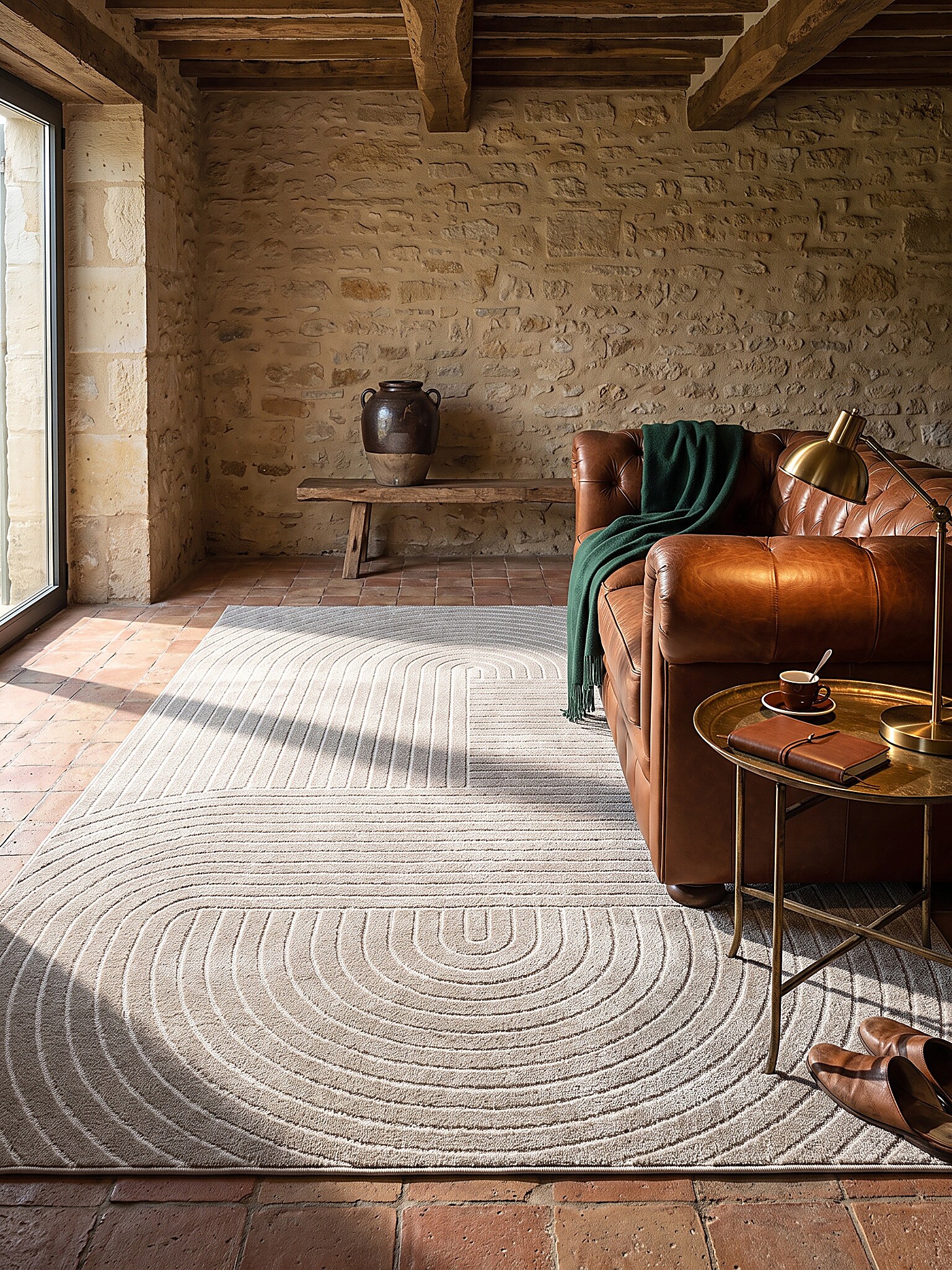 Outdoor-Teppich Wetterfest Beige 200x280 cm - MEZEN | Kadima Design - Bild 1