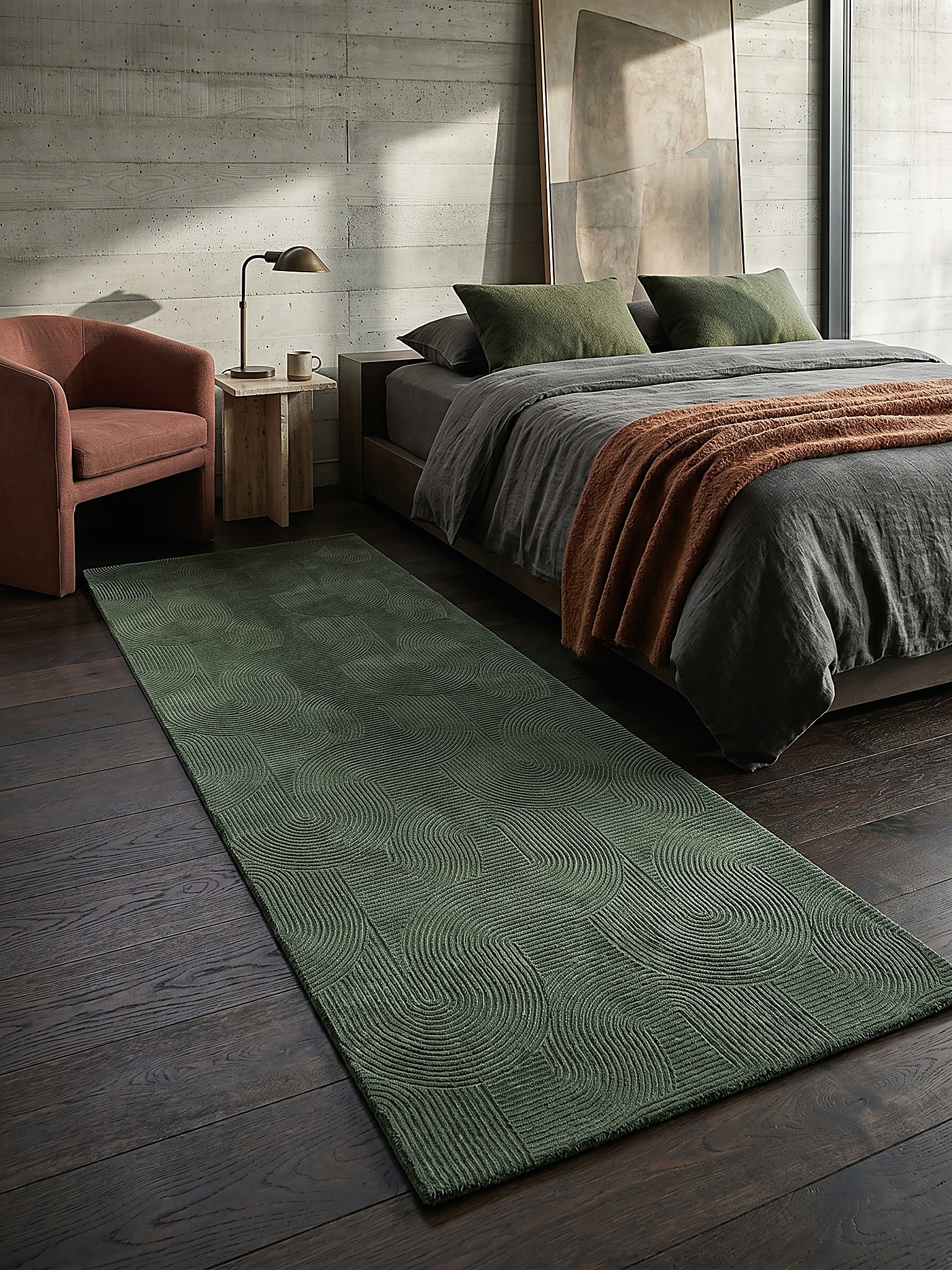 L&auml;ufer Antirutsch Waldgr&uuml;n 80x150 cm - DALAR | Kadima Design - Bild 1