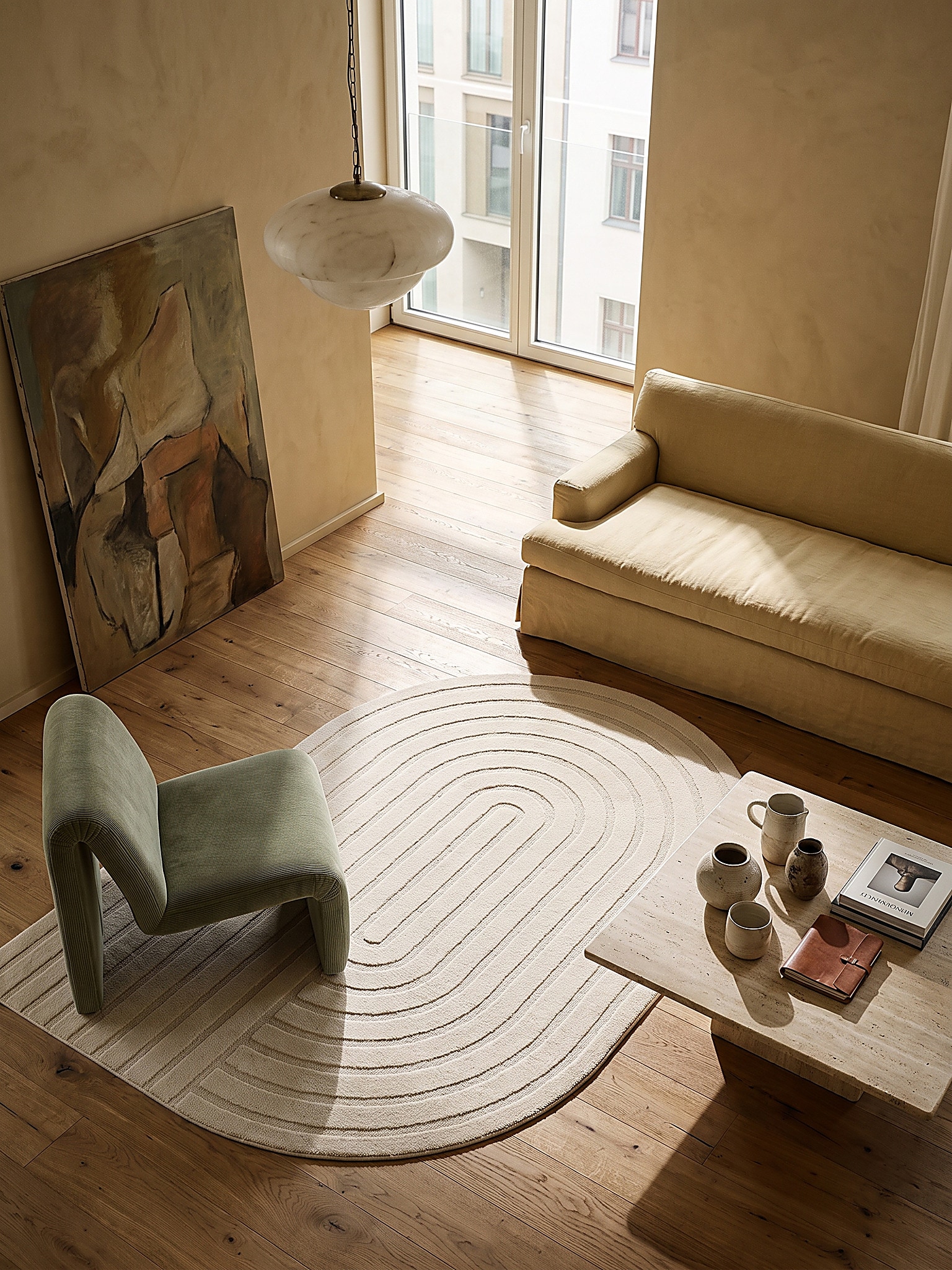 Teppich Pflegeleicht Creme 200x290 cm - CETINA | Kadima Design - Bild 1