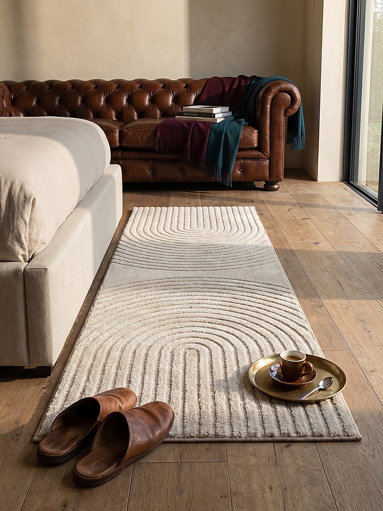Läufer Pflegeleicht Beige 80x150 cm - MUOTA Kadima Design