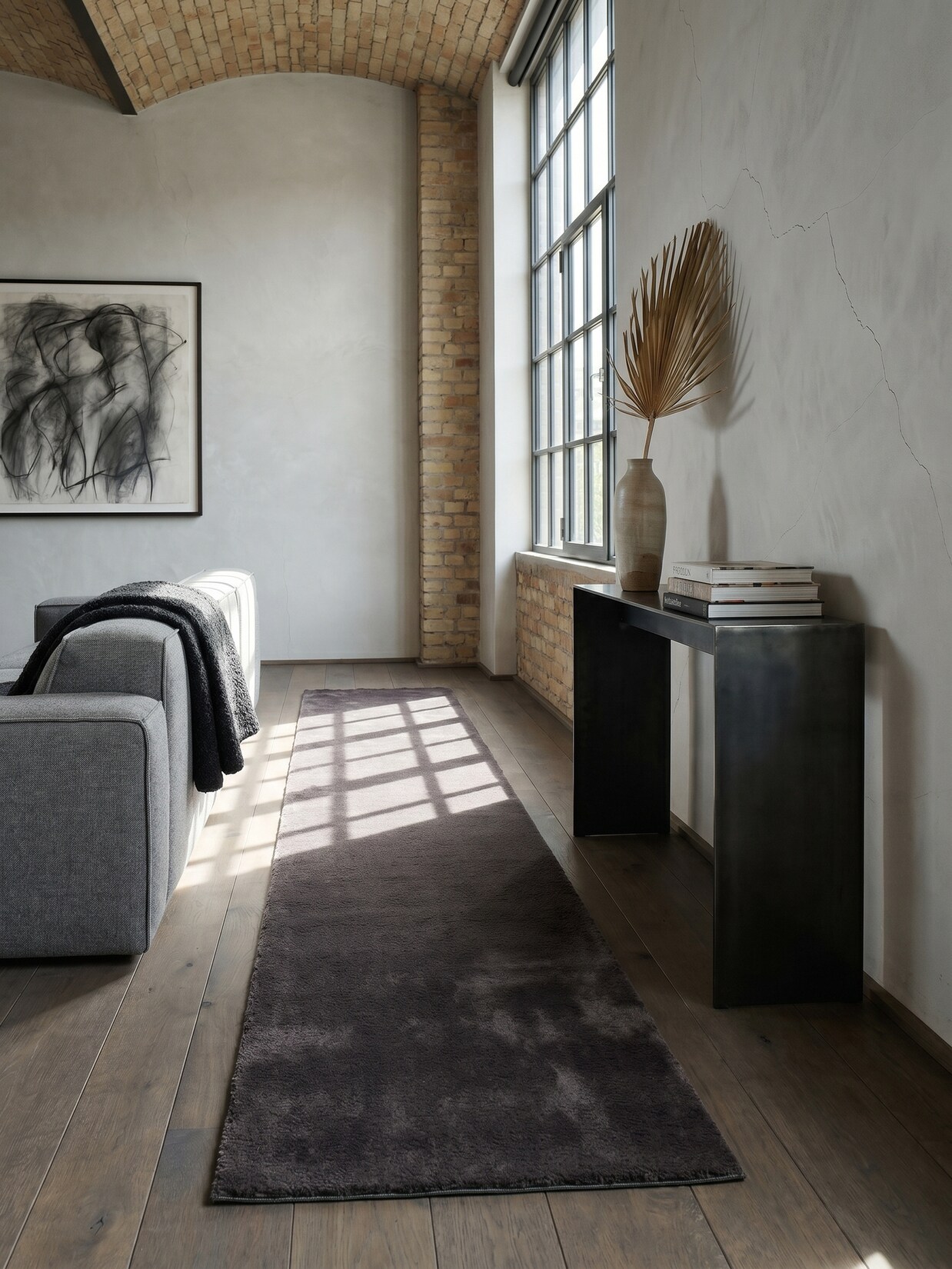 Läufer Antirutsch Anthrazit 80x150 cm - RUTOR Kadima Design