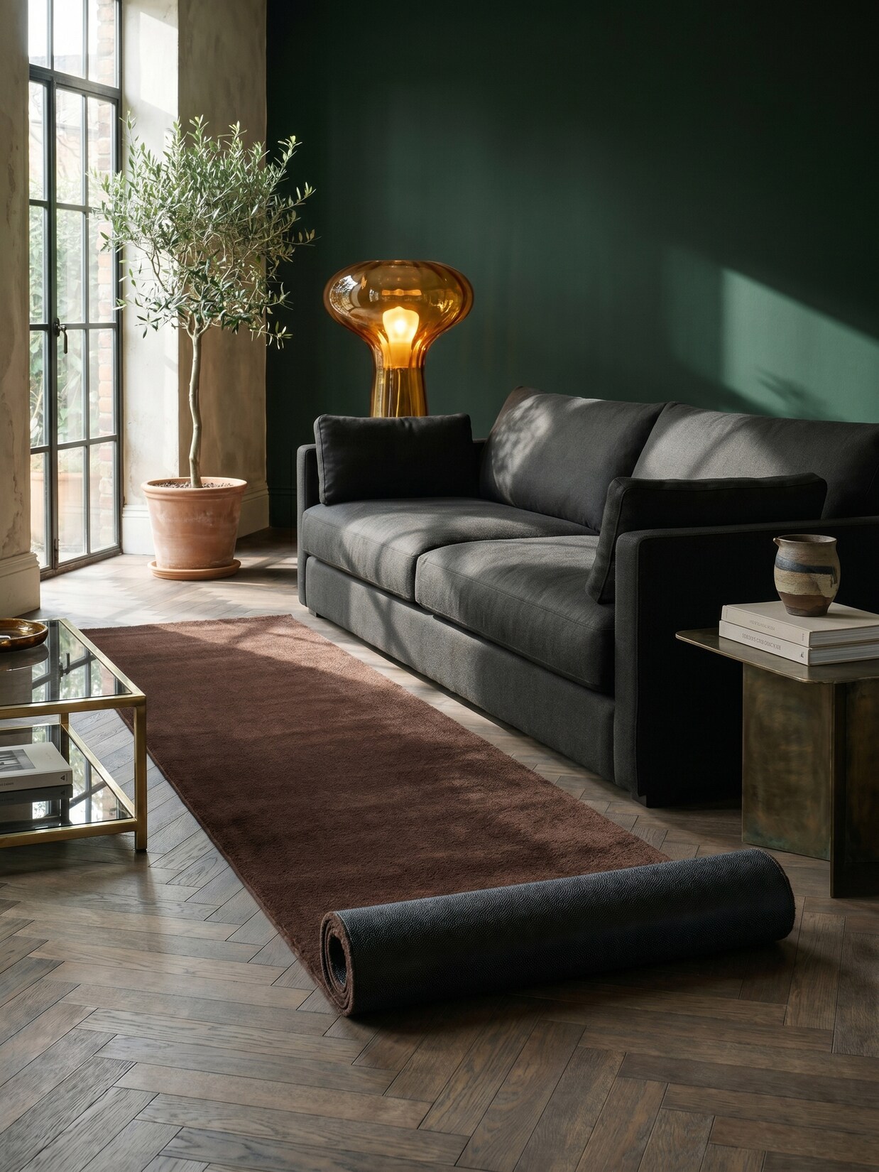 Läufer Antirutsch Braun 80x300 cm - RUTOR Kadima Design