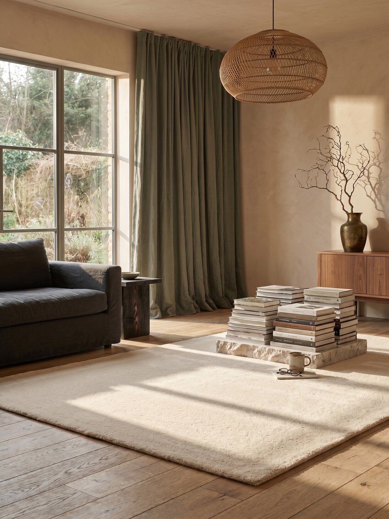 Teppich Antirutsch Beige 200x280 cm - RUTOR Kadima Design