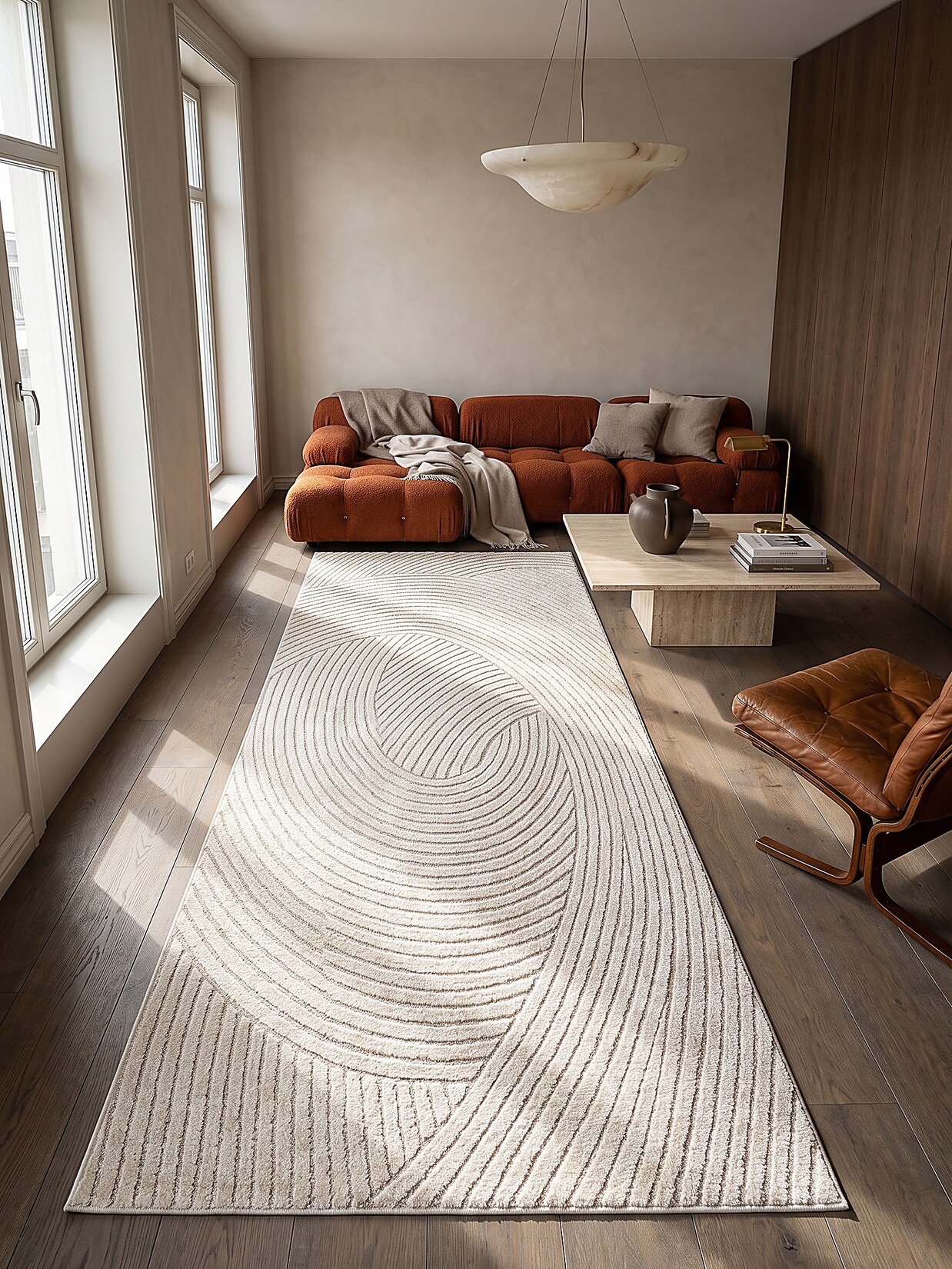 Läufer Pflegeleicht Creme 80x150 cm - CETINA Kadima Design