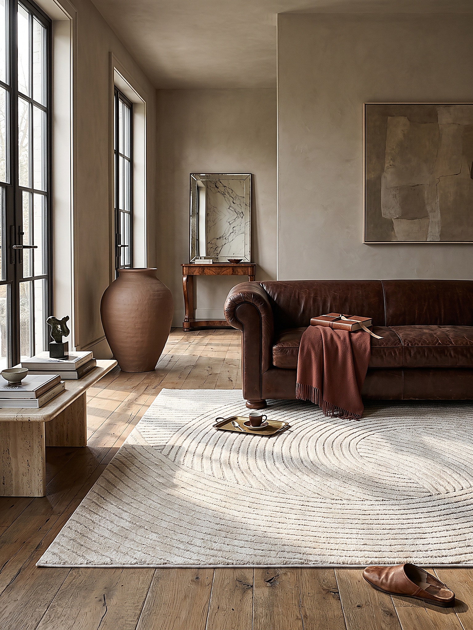 Teppich Pflegeleicht Creme 120x170 cm - CETINA | Kadima Design - Bild 1