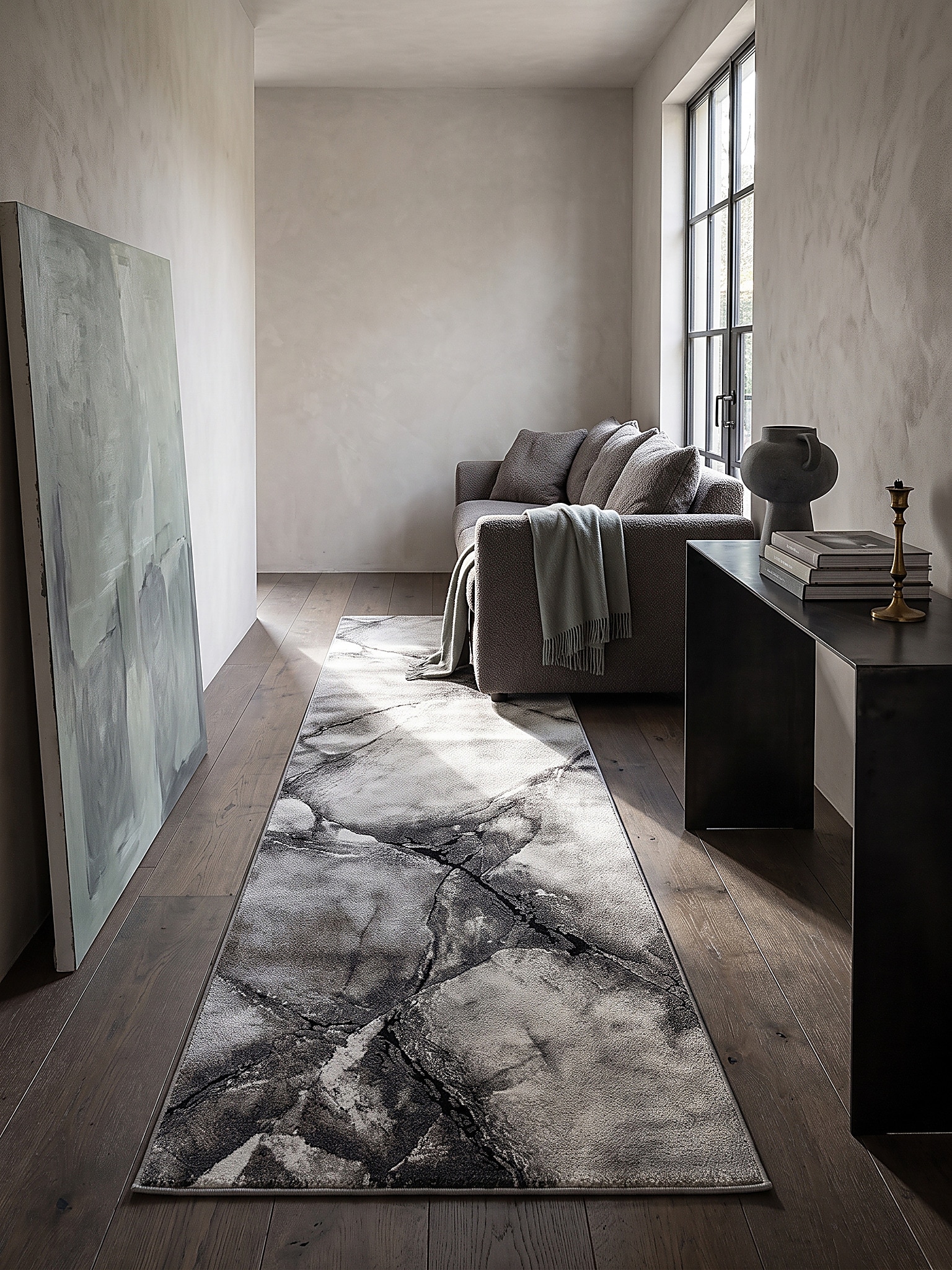 L&auml;ufer Pflegeleicht Grau 80x150 cm - OGLIO | Kadima Design - Bild 1