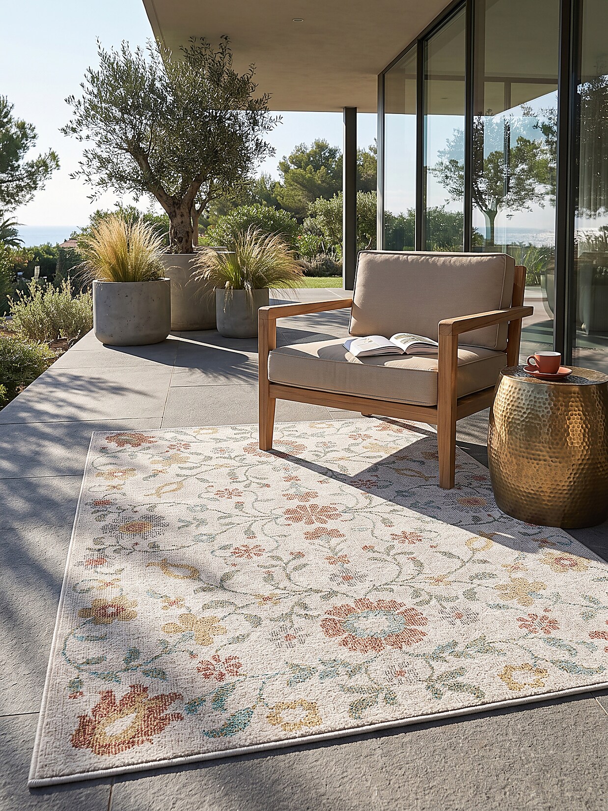 Outdoor-Teppich Wetterfest Creme 160x230 cm - LIMMAT Kadima Design
