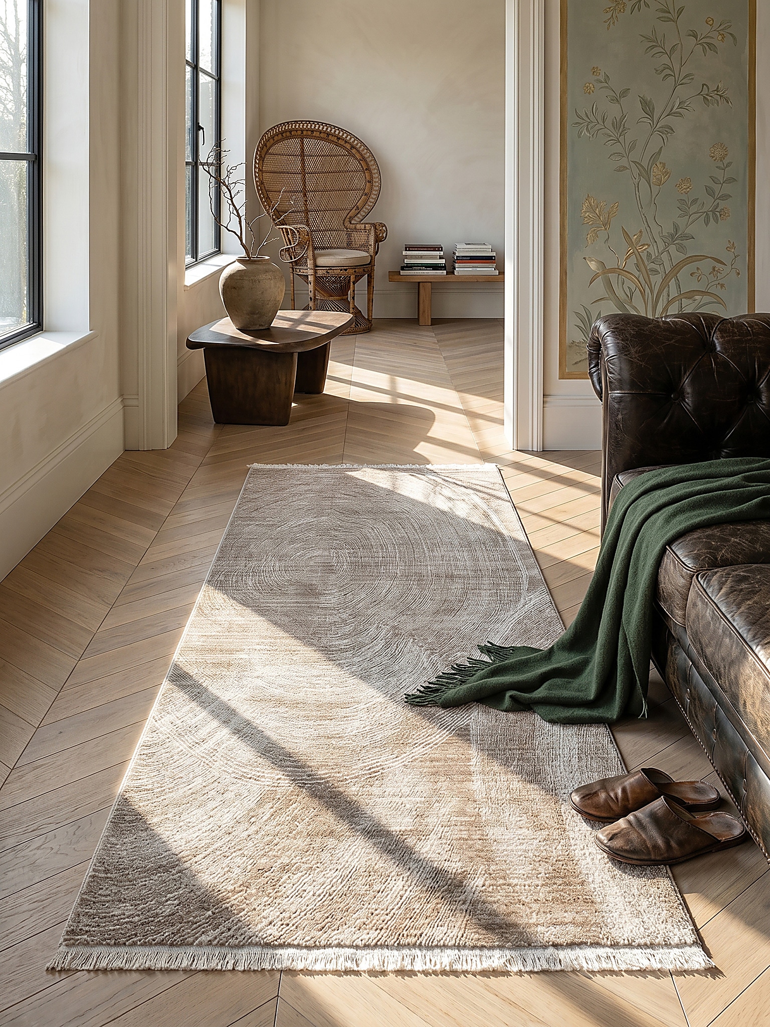 L&auml;ufer Pflegeleicht Beige 80x300 cm - SCRIVIA | Kadima Design - Bild 1