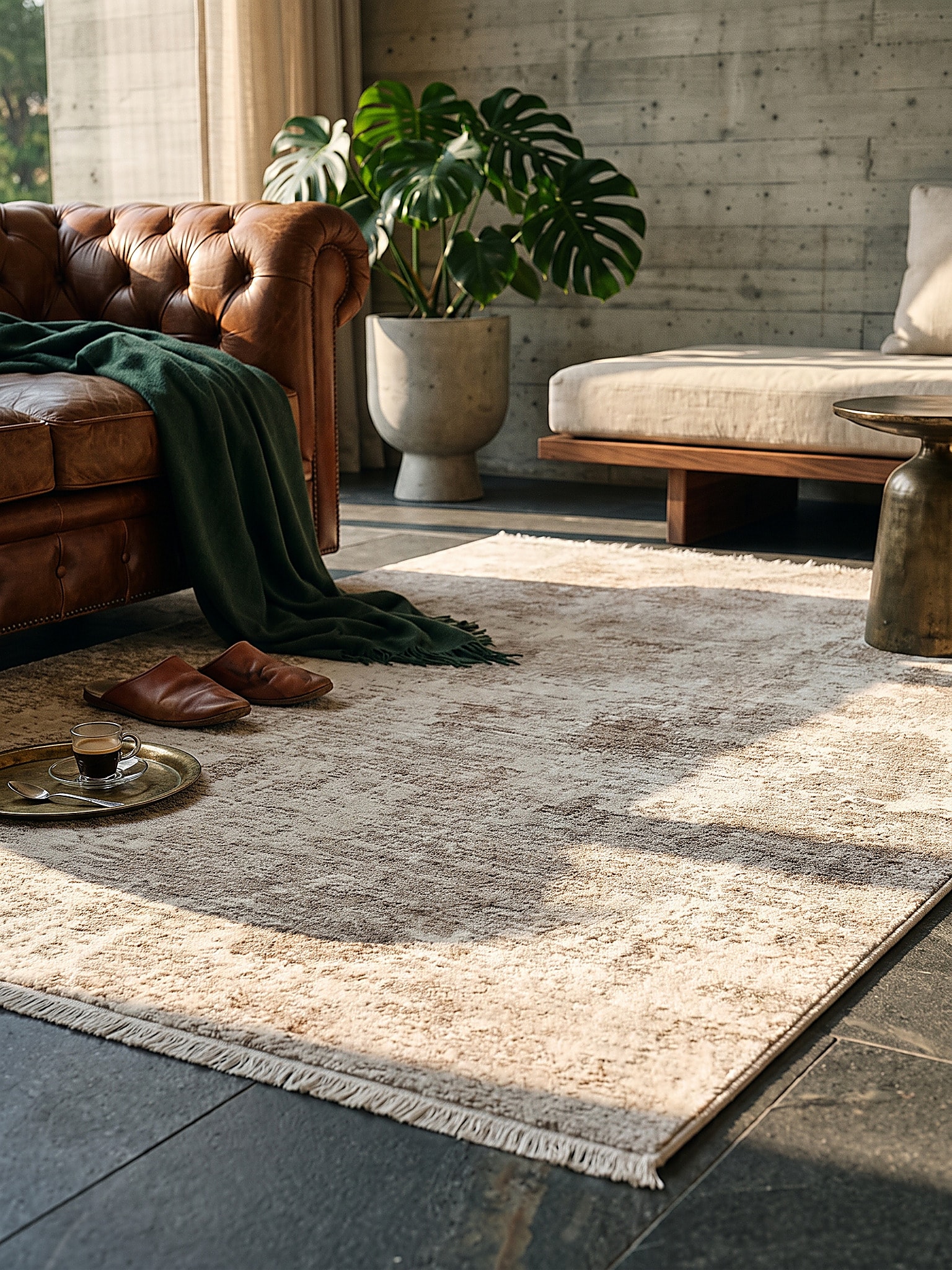 Teppich Pflegeleicht Beige 200x290 cm - SCRIVIA | Kadima Design - Bild 1