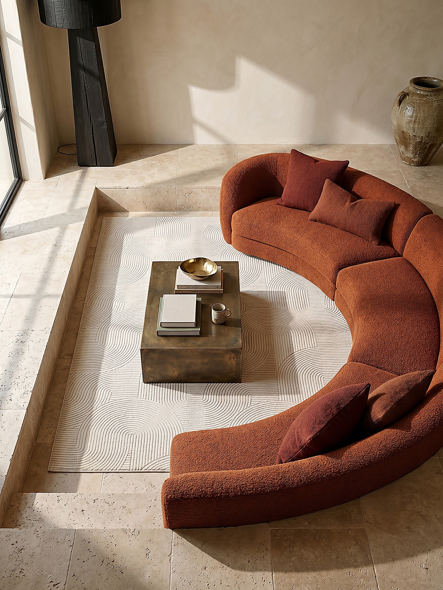 Teppich Antirutsch Creme 200x200 cm - DALAR | Kadima Design - Bild 1