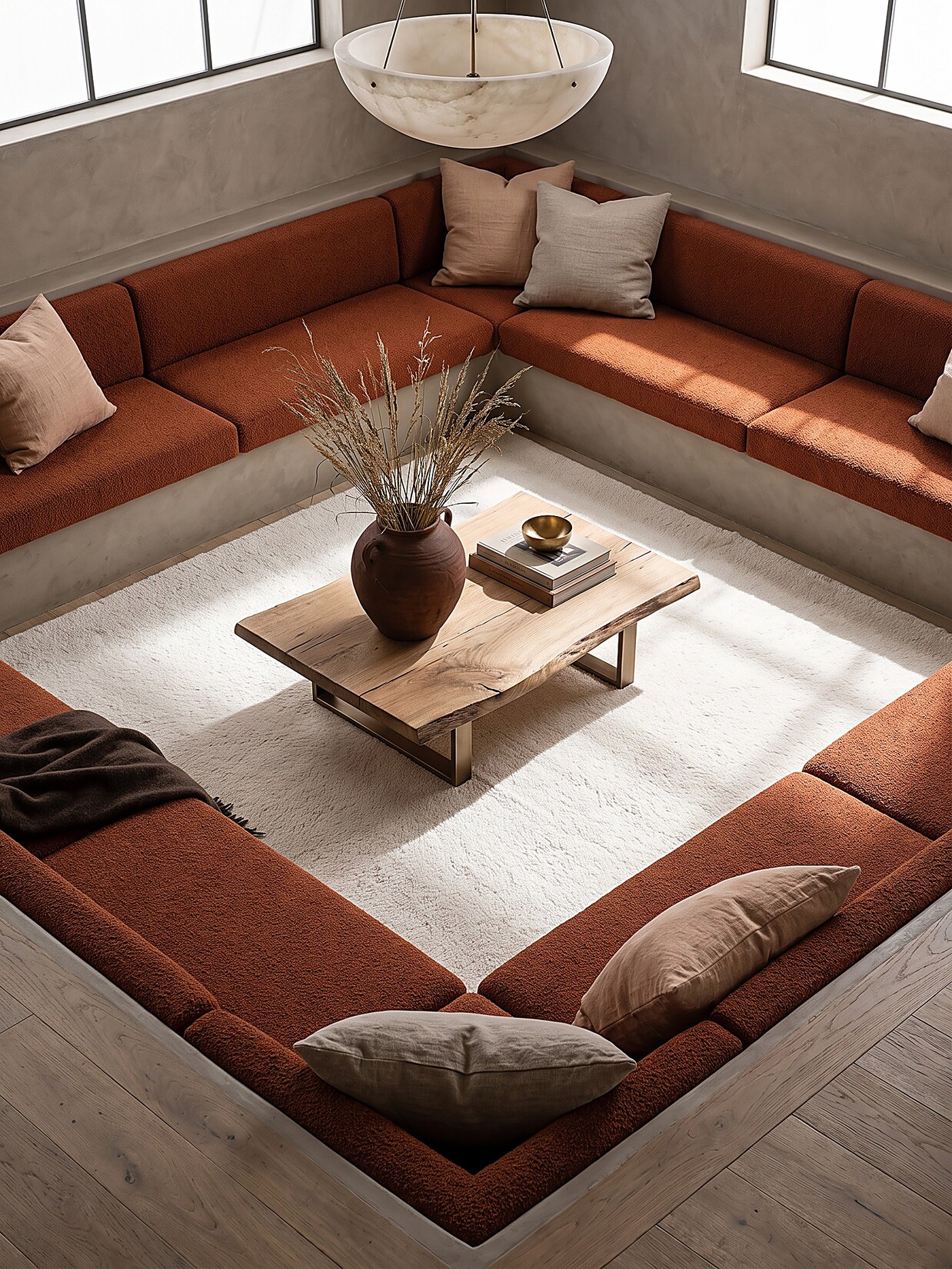 Teppich Antirutsch Creme 240x240 cm - ALDAN Kadima Design