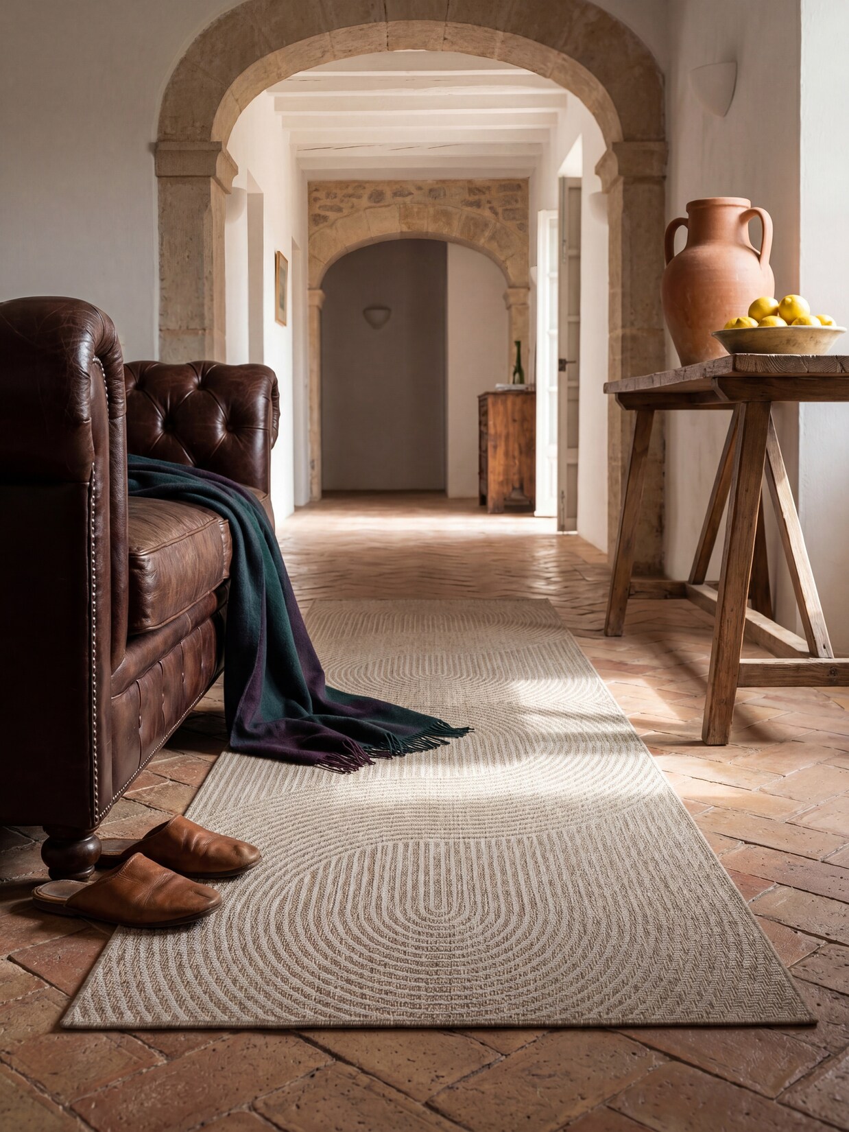Läufer Pflegeleicht Beige 80x150 cm - BORNO Kadima Design