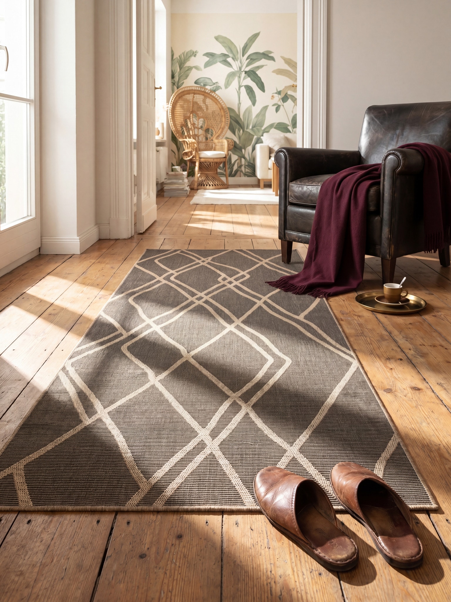 L&auml;ufer Pflegeleicht Schwarz 80x150 cm - BORNO | Kadima Design - Bild 1
