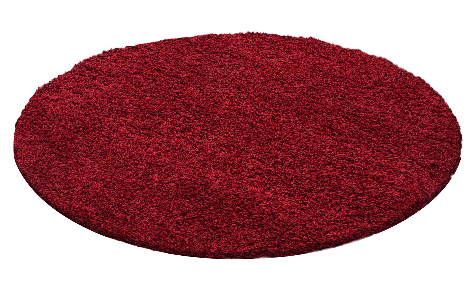Hochflorteppich RHEIN, einfarbig, Rot, Ø 160 cm