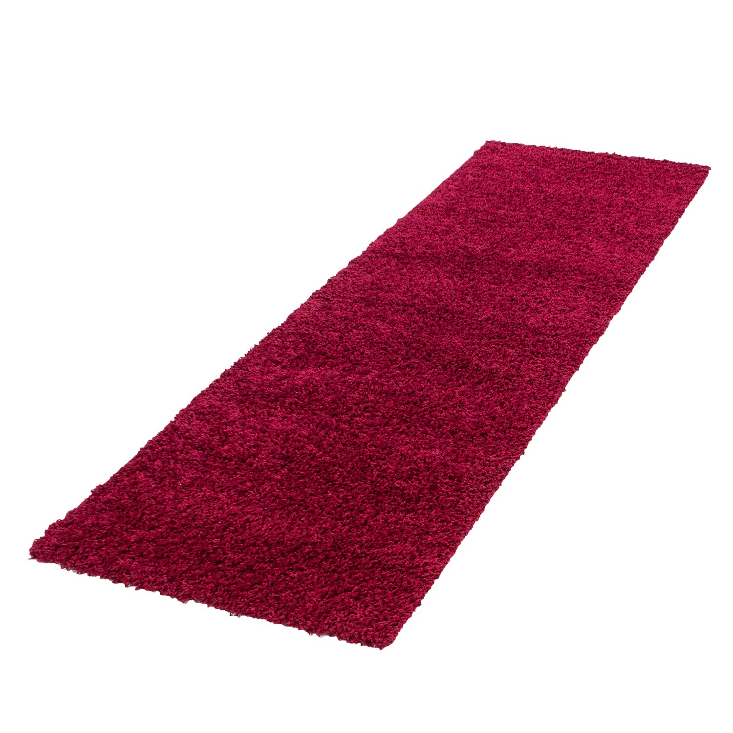 Hochflorteppich RHEIN, einfarbig, Rot, 80 x 250 cm
