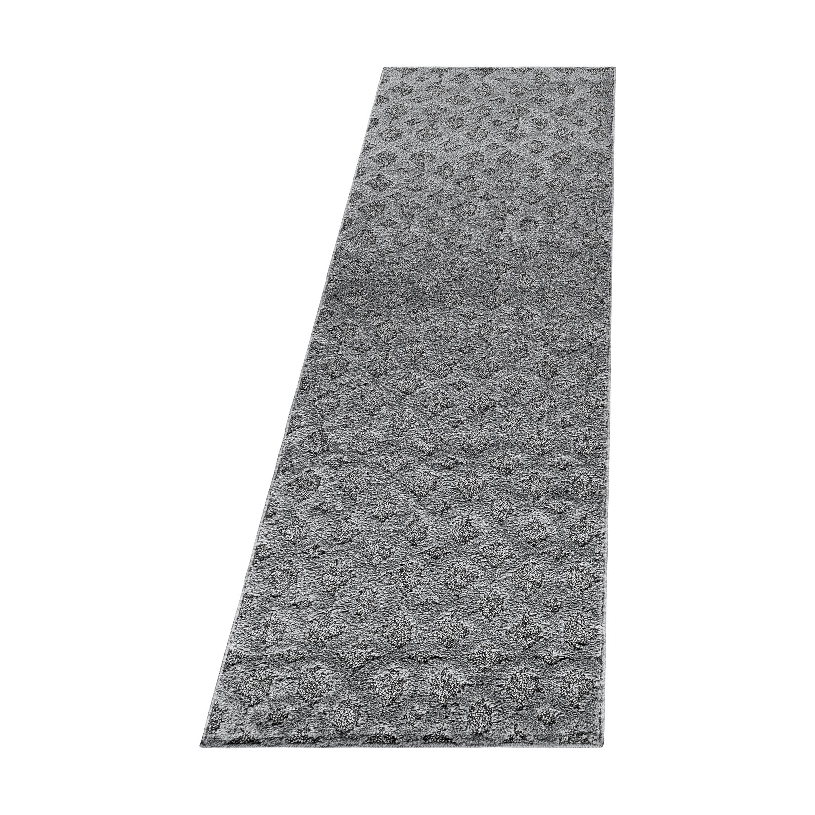 Hochflorteppich TALFER, geometrisch, Grau, 80 x 250 cm