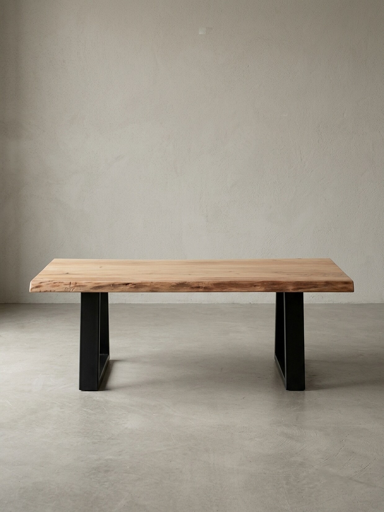 Couchtisch Massivholz Akazie Baumstamm 115x40x60cm Landhausstil