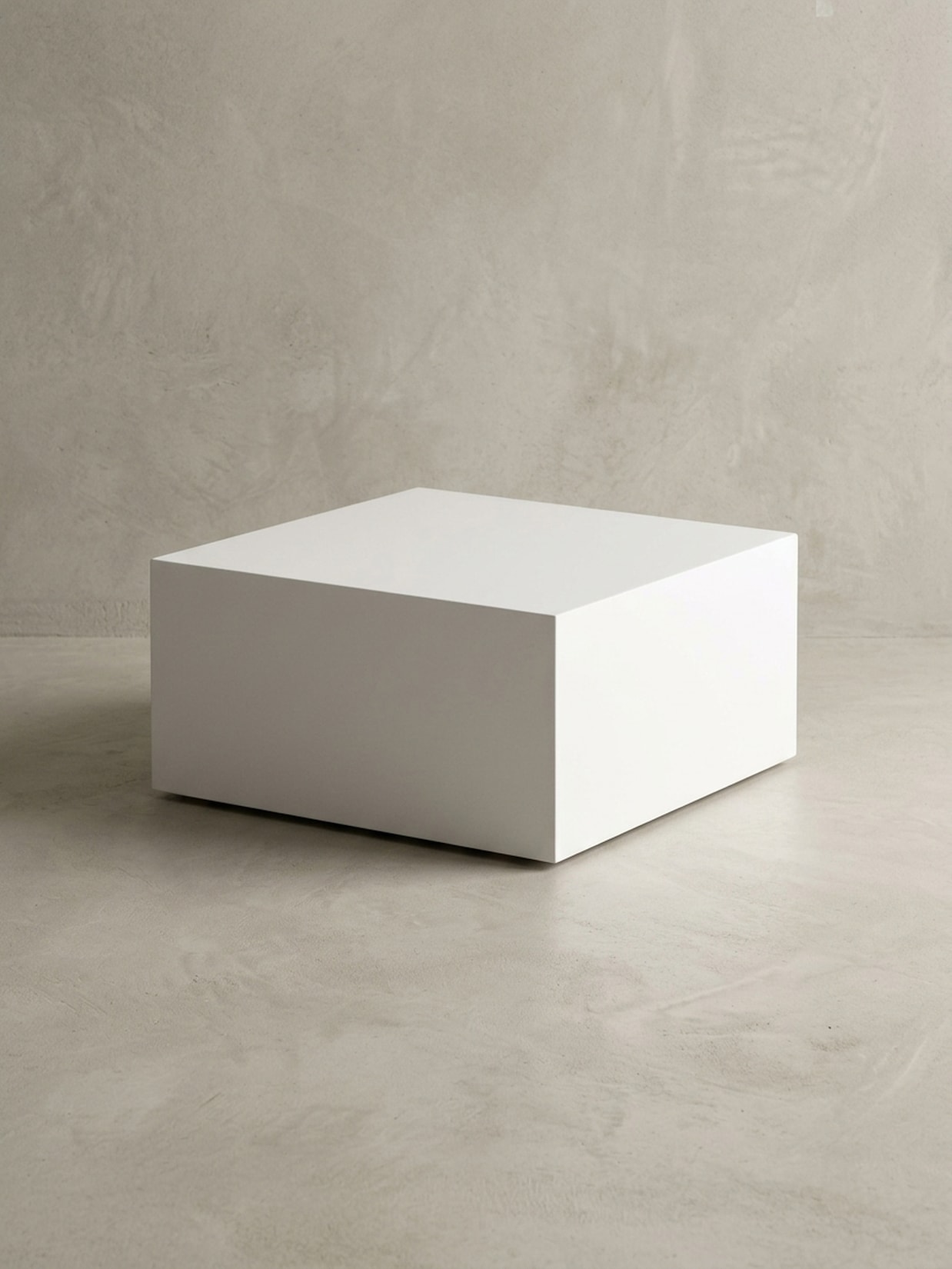 Couchtisch Weiß Hochglanz Quadratisch 60x60x30cm MDF Würfelform