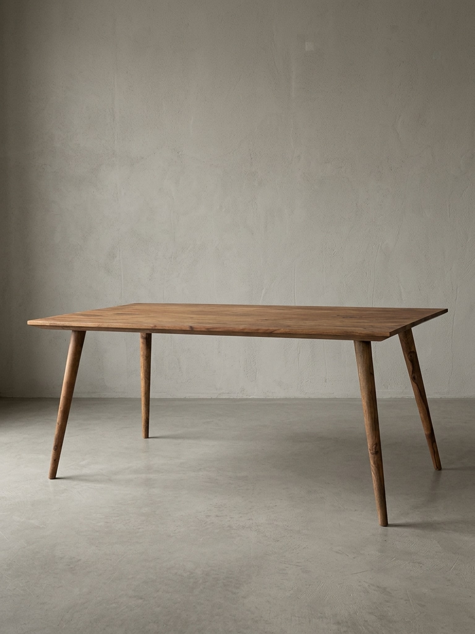 Esstisch Massivholz Rechteckig Rustikal Landhausstil REPA, Dunkelbraun 80x180x76 cm - Bild 1