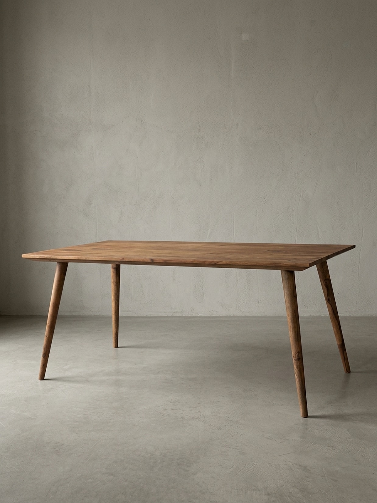 Esstisch Massivholz Rechteckig Rustikal Landhausstil REPA, Dunkelbraun 80x180x76 cm