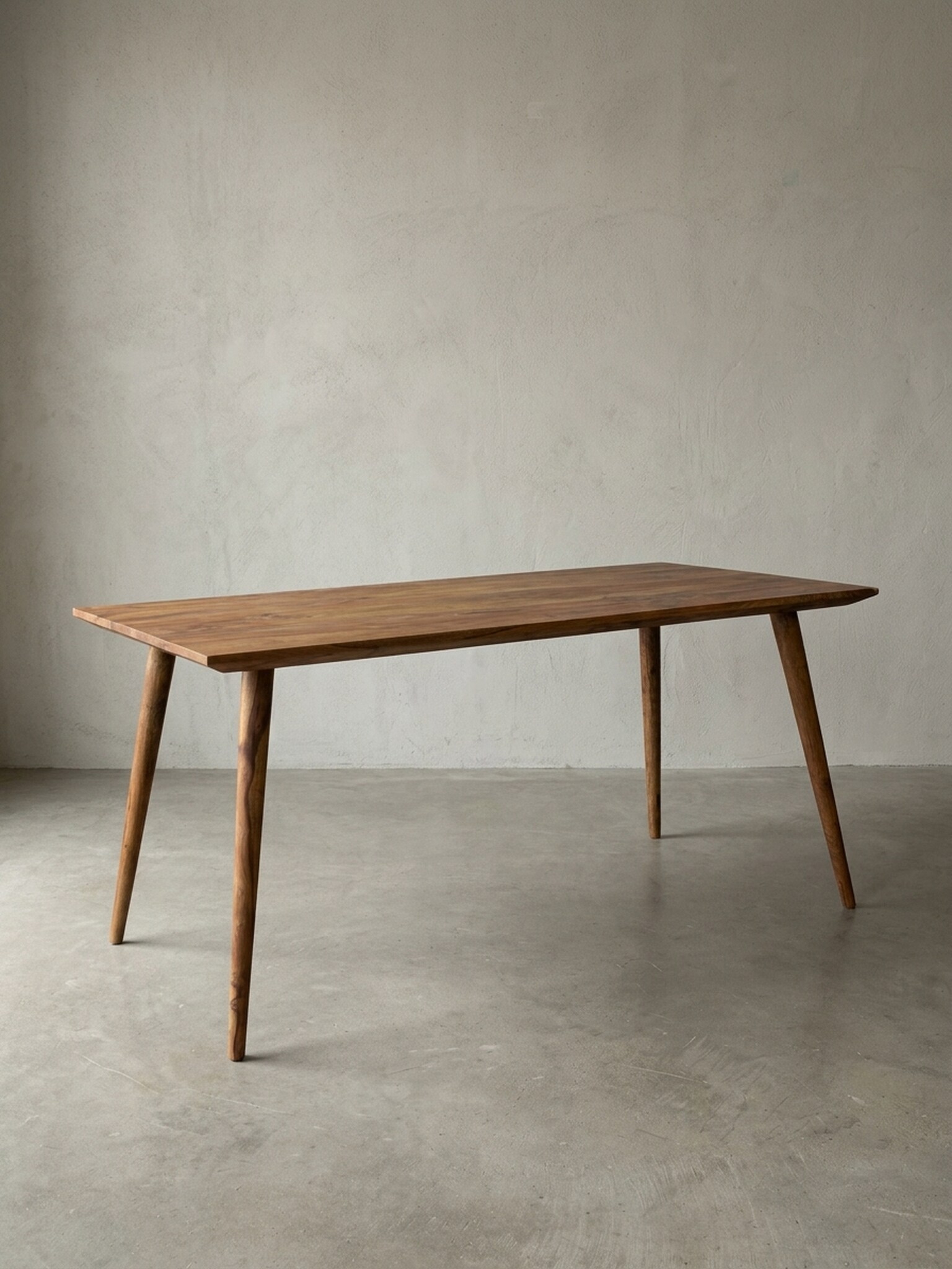 Esstisch Massivholz Rechteckig Rustikal Landhausstil REPA, Dunkelbraun 80x160x76 cm - Bild 1