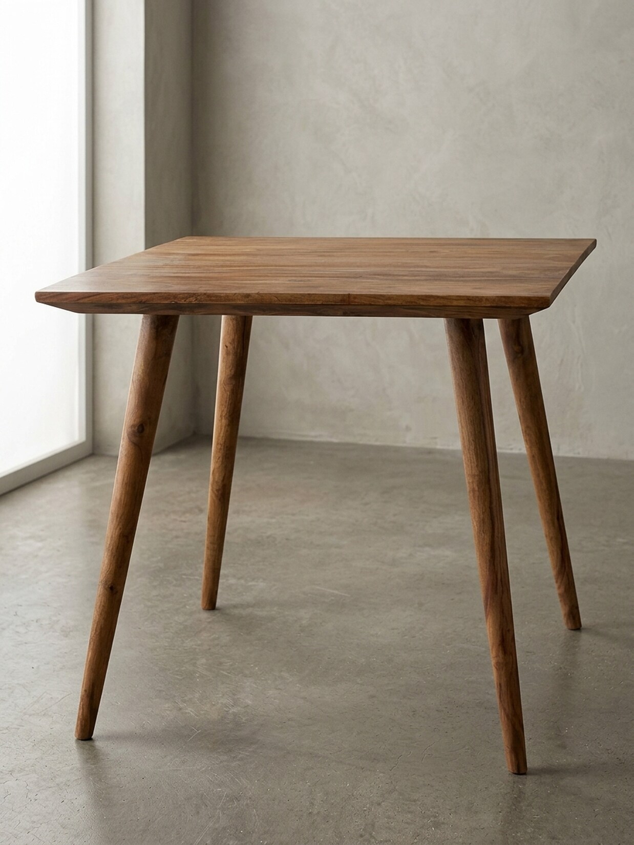 Esszimmertisch – Quadratisch Massivholz Braun 80x80x76 cm rustikal