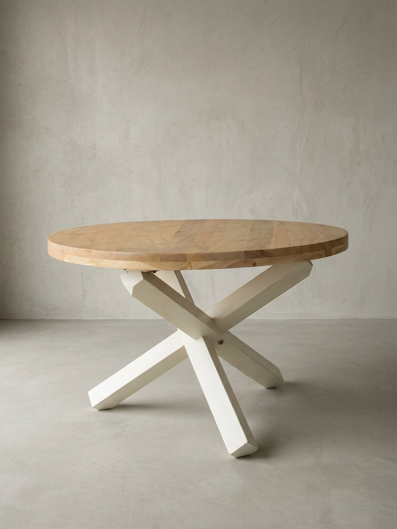Esstisch Rund Massivholz Landhausstil BOHA, Akazie 120x120x75 cm - Bild 1