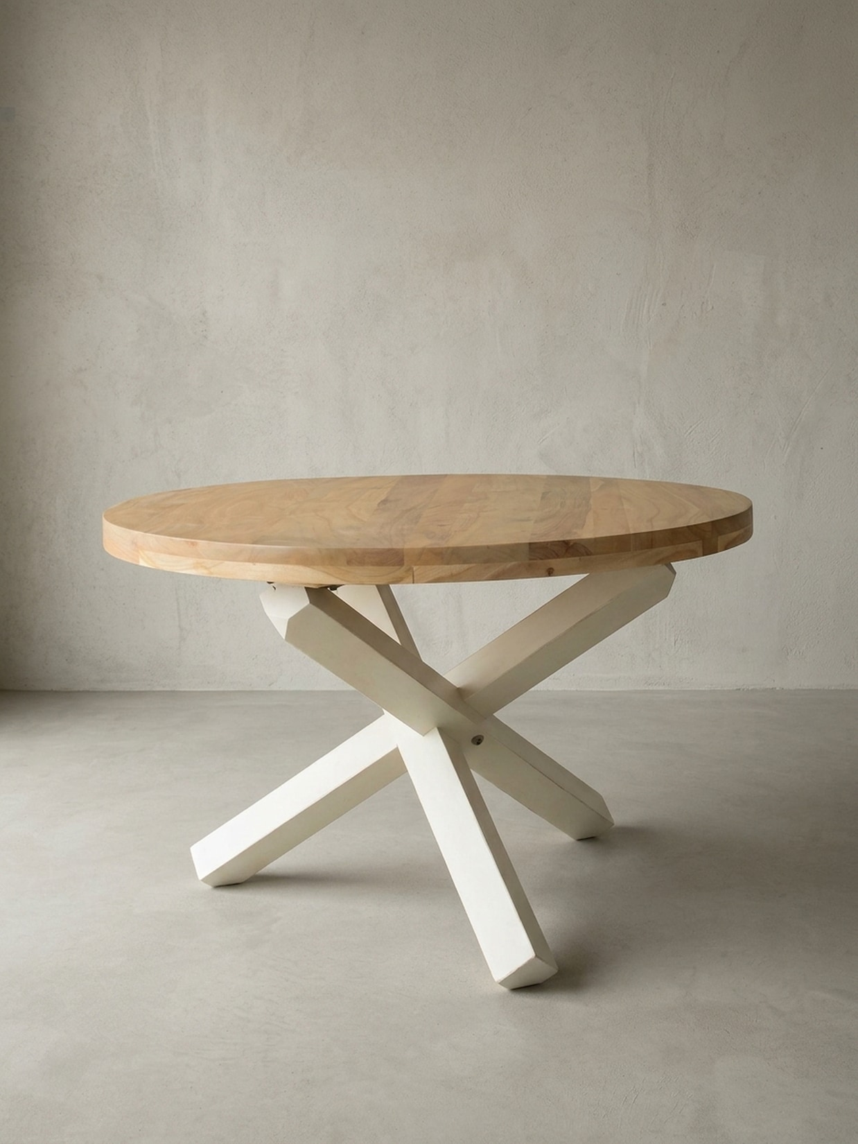 Esstisch Rund Massivholz Landhausstil BOHA, Akazie 120x120x75 cm