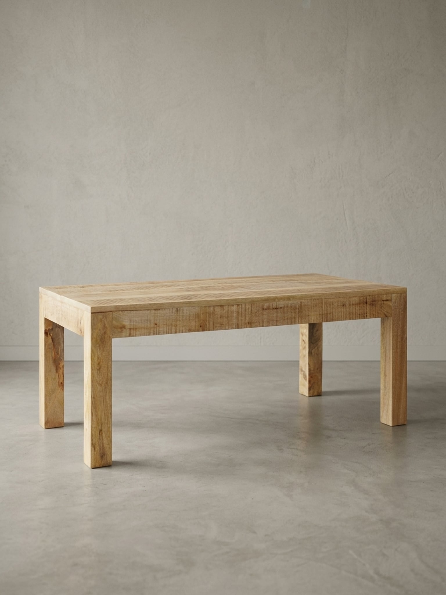 Couchtisch Mango Massivholz Natur, Landhaus-Stil Rustikal 110 x 60 x 47 cm - Bild 1