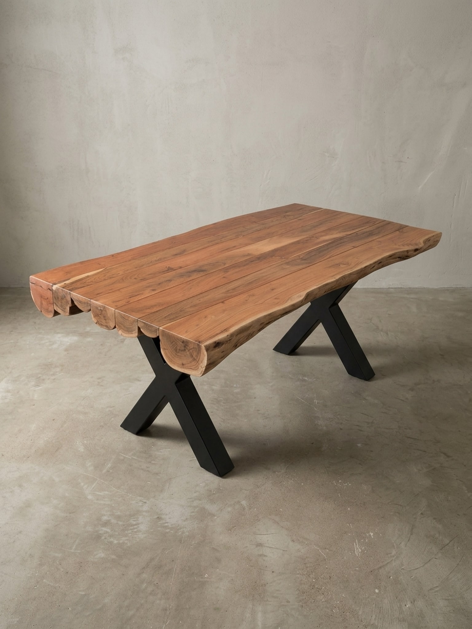 Esszimmertisch &ndash; Rechteckig Akazie Massivholz 200x100x77 cm Baumstammform - Bild 1