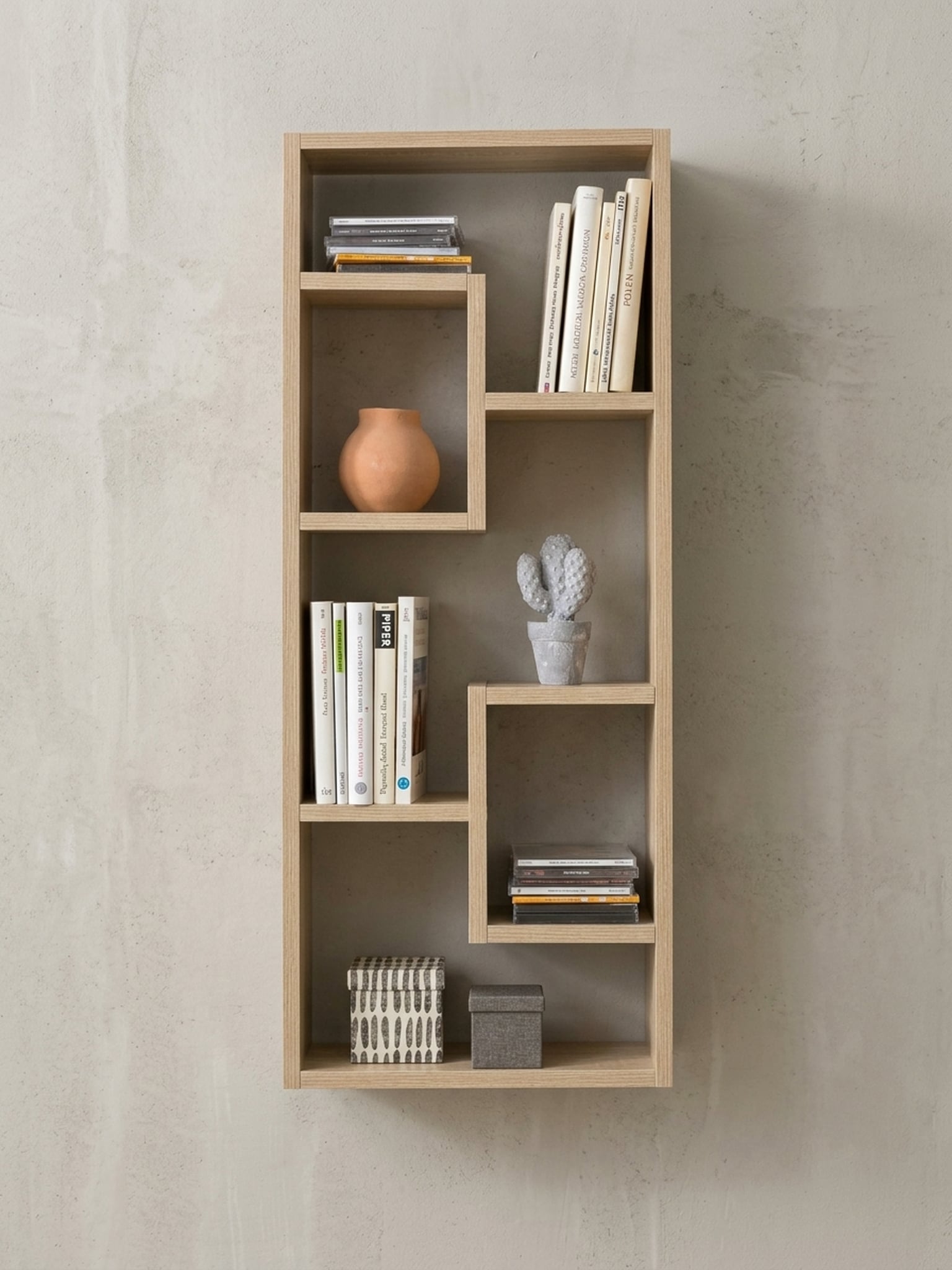 Wandregal Holz Freischwebend Modern, Sonoma 36x15x90 cm - Bild 1