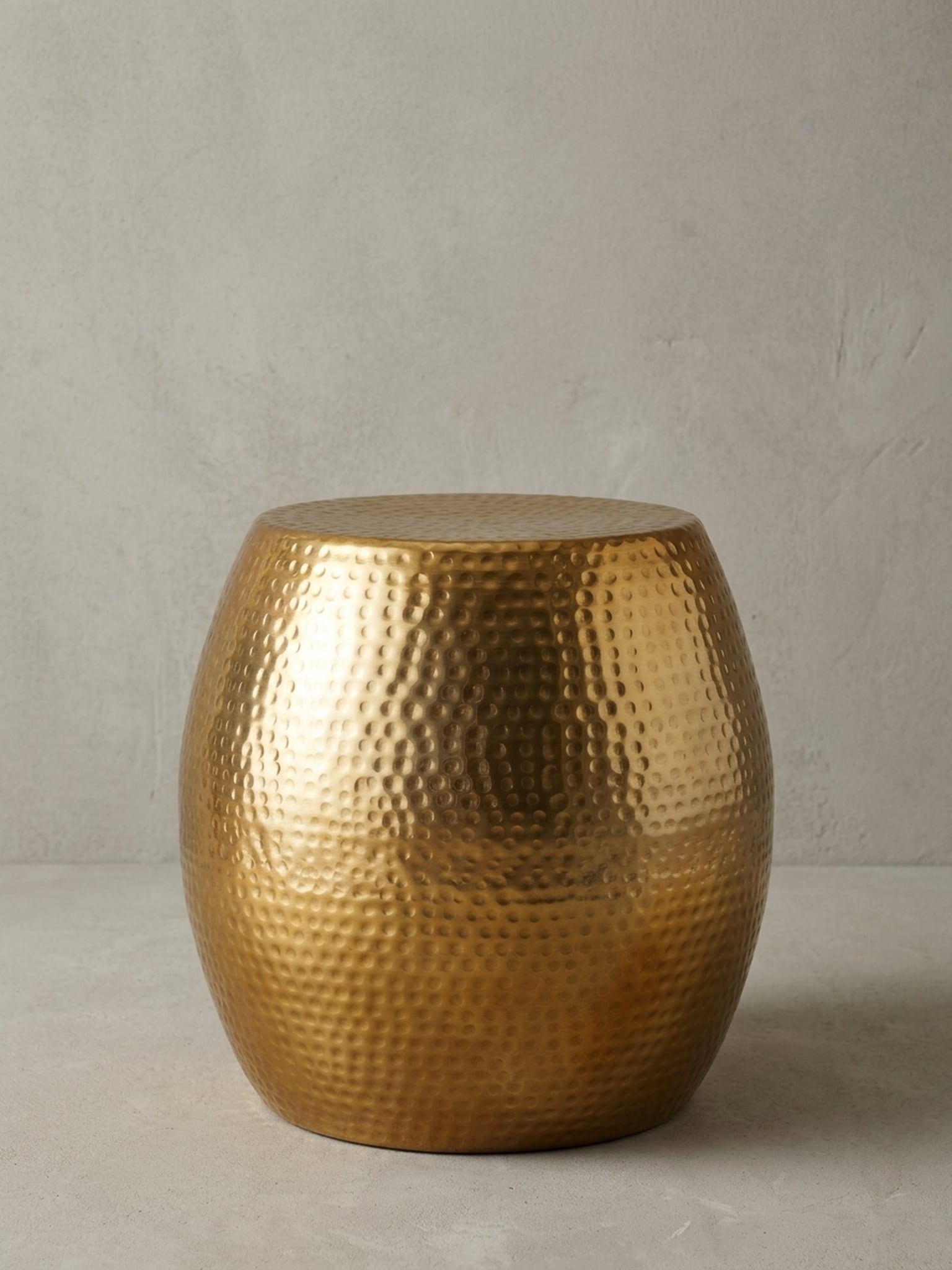 Beistelltisch Aluminium Rund Orientalisch Hammerschlag, Gold 42x42x42 cm - Bild 1