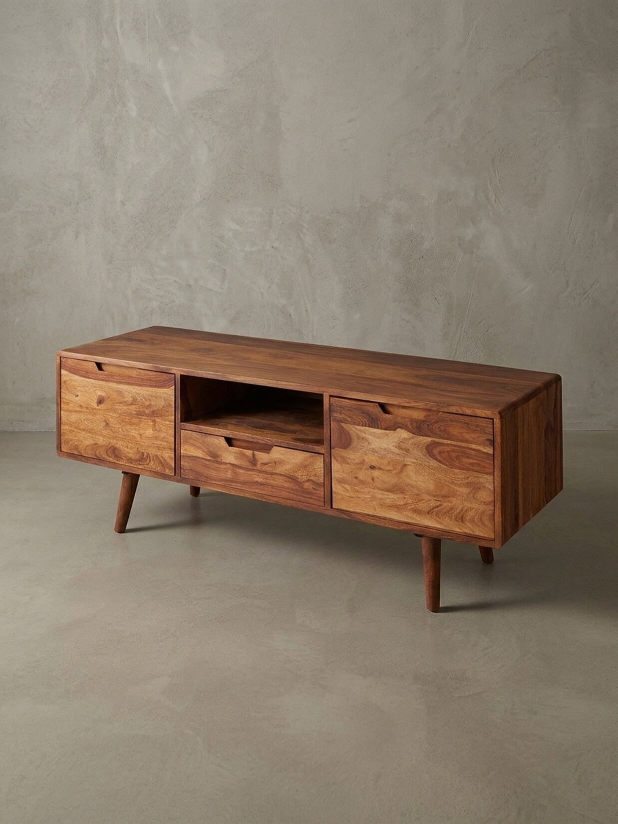 Lowboard Massivholz Landhausstil 135x51x45 cm mit Schublade und 2 Türen