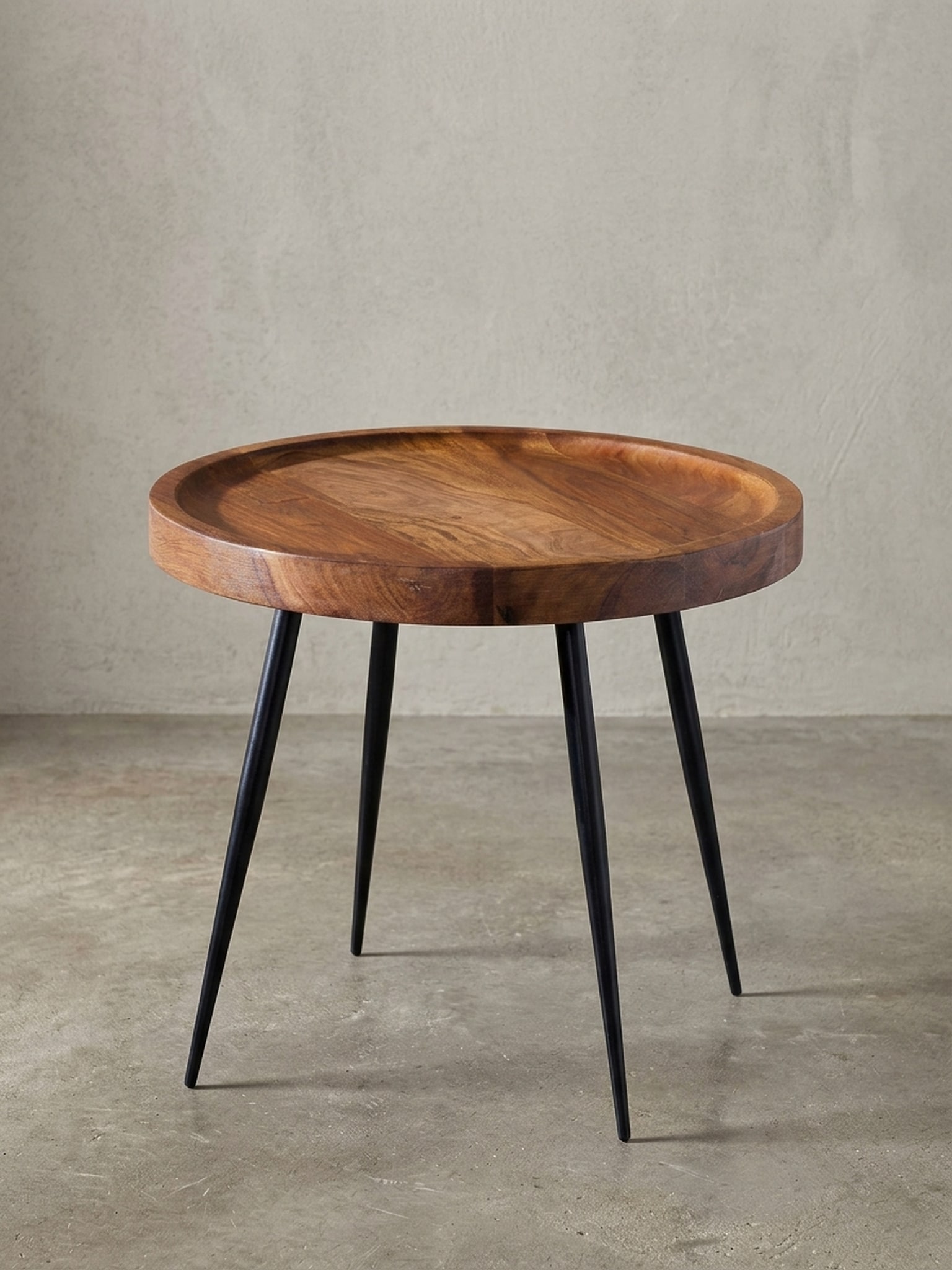 Beistelltisch &ndash; Massivholz, Metall, 46x40x46 cm, Industrial Stil - Bild 1