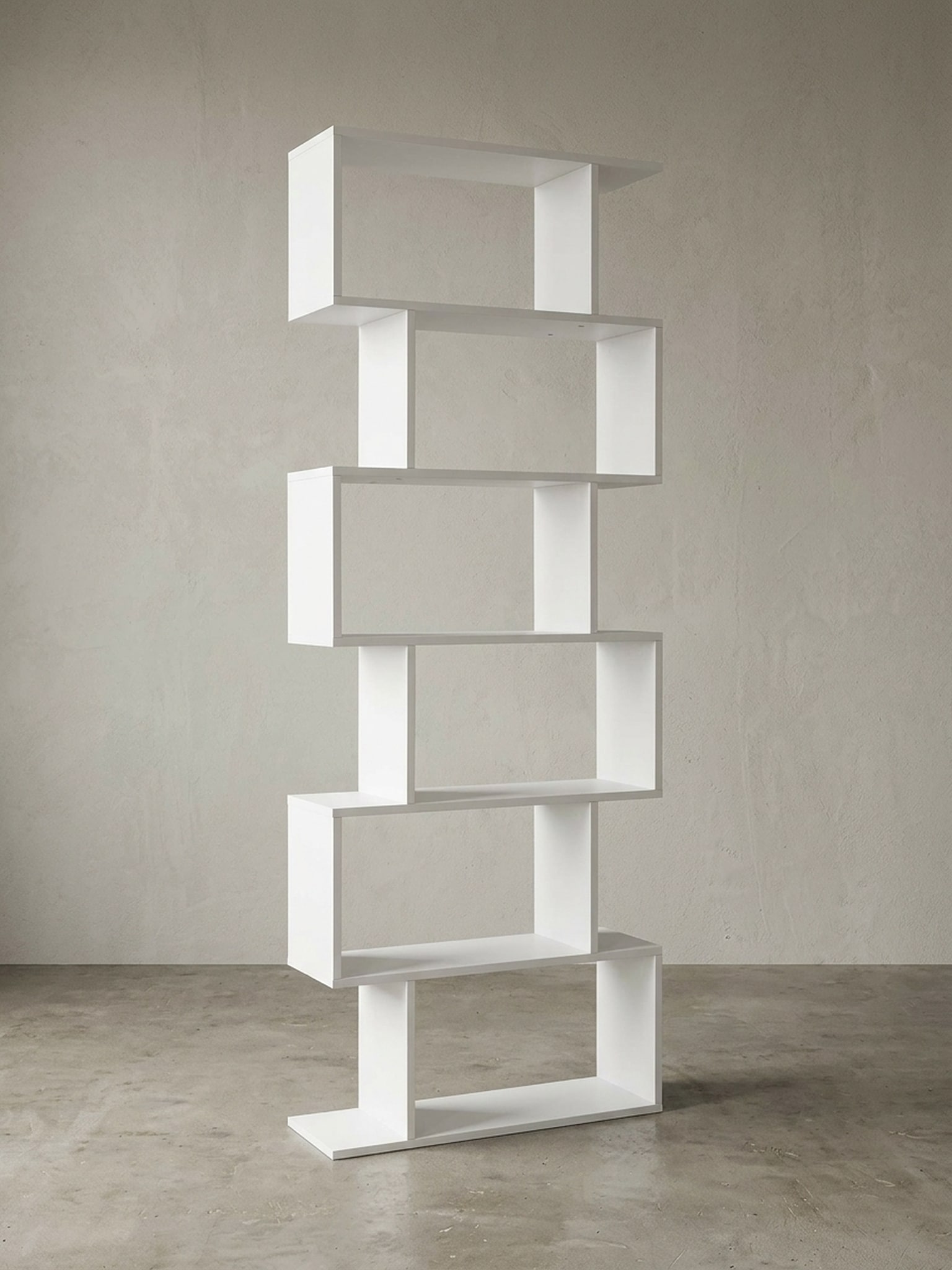 B&uuml;cherregal &ndash; Wei&szlig;, 70x23,5x190,5&nbsp;cm, 6 F&auml;cher, schmal, offen - Bild 1
