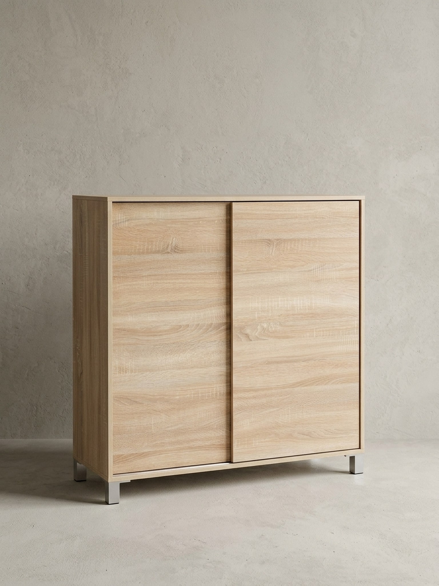 Schuhschrank Holz f&uuml;r 20 Paar Schuhe mit Ablage, Sonoma 100x38x108 cm - Bild 1