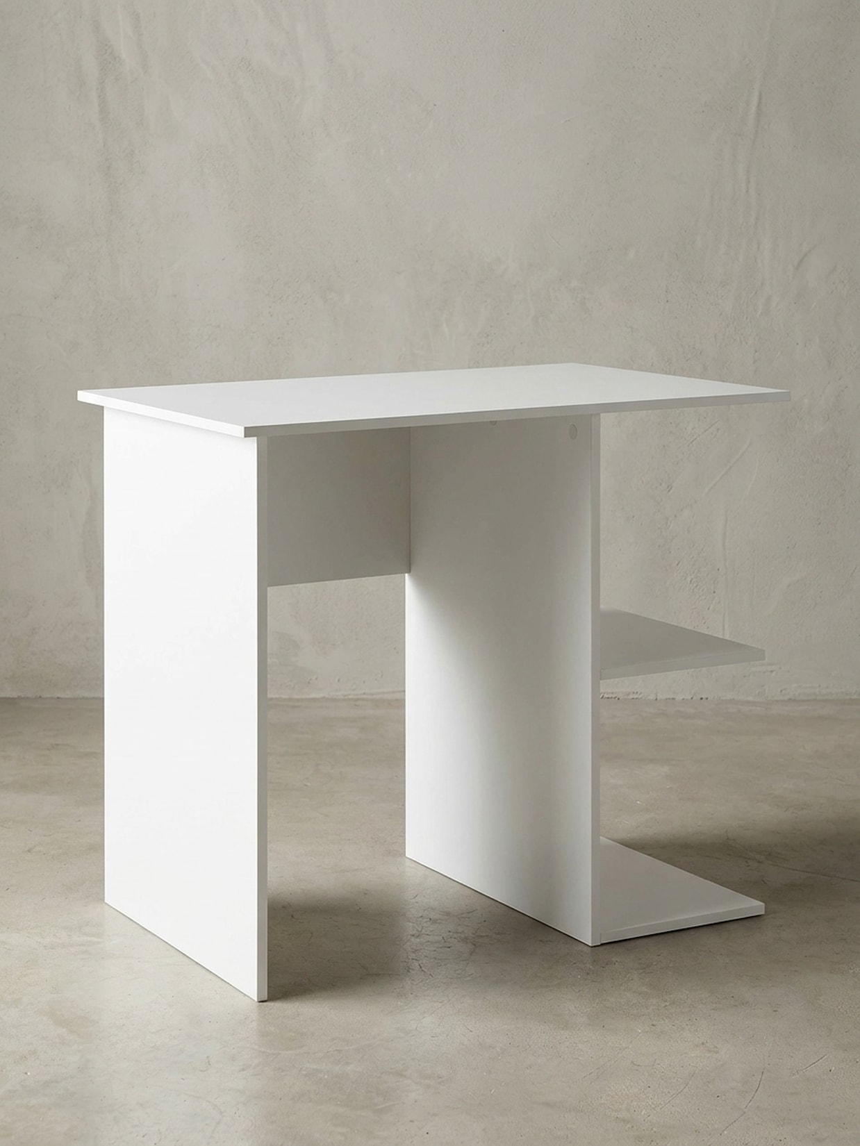 Schreibtisch – Weiß, 82x60x76 cm, kompakt, mit Ablage
