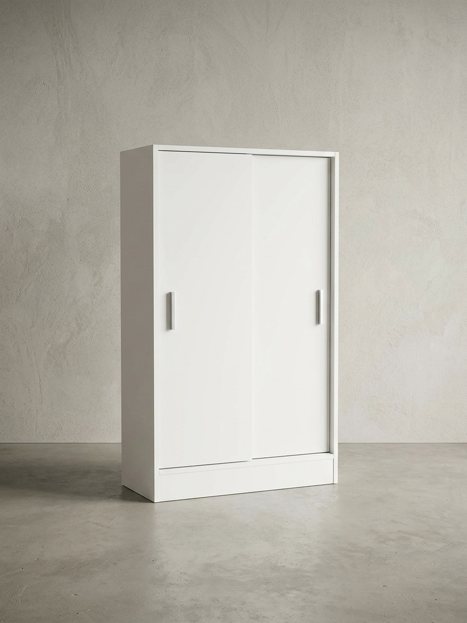 Aktenschrank &ndash; Wei&szlig;, 60x107,5x28,5 cm, Holz, schmal, Stauraum f&uuml;r B&uuml;ro & Flur - Bild 1
